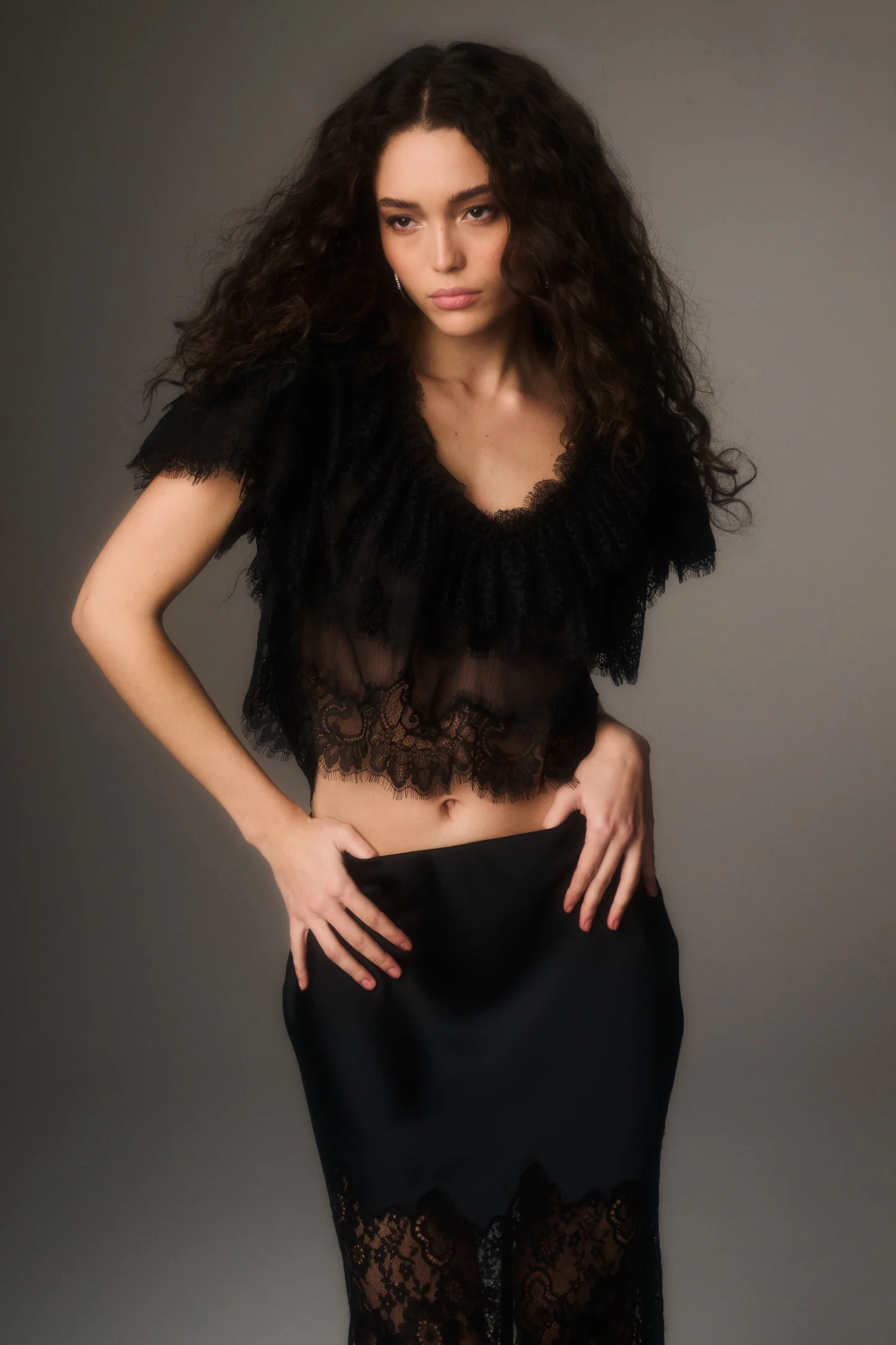 Vienne Spitze Chiffon Top