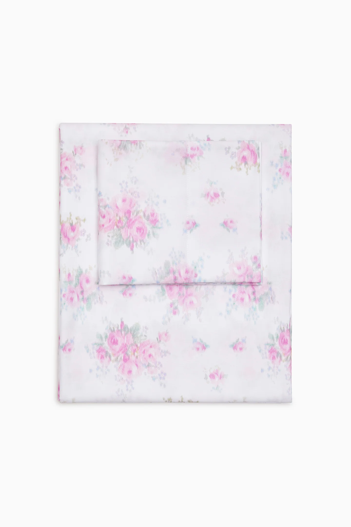 Blumiger Baumwoll-Sateen-Bezug-Set
