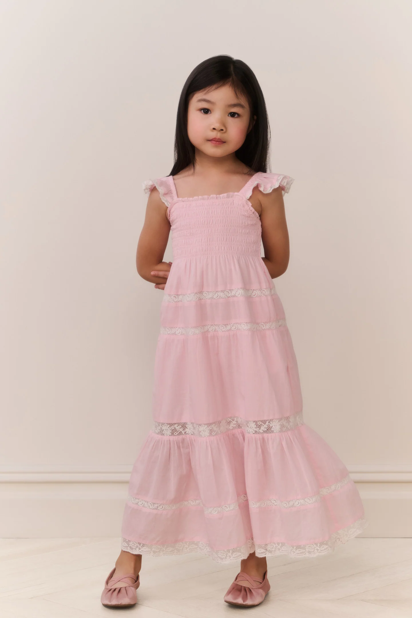 Kleines Mädchen Rhiannon Baumwoll-Maxikleid