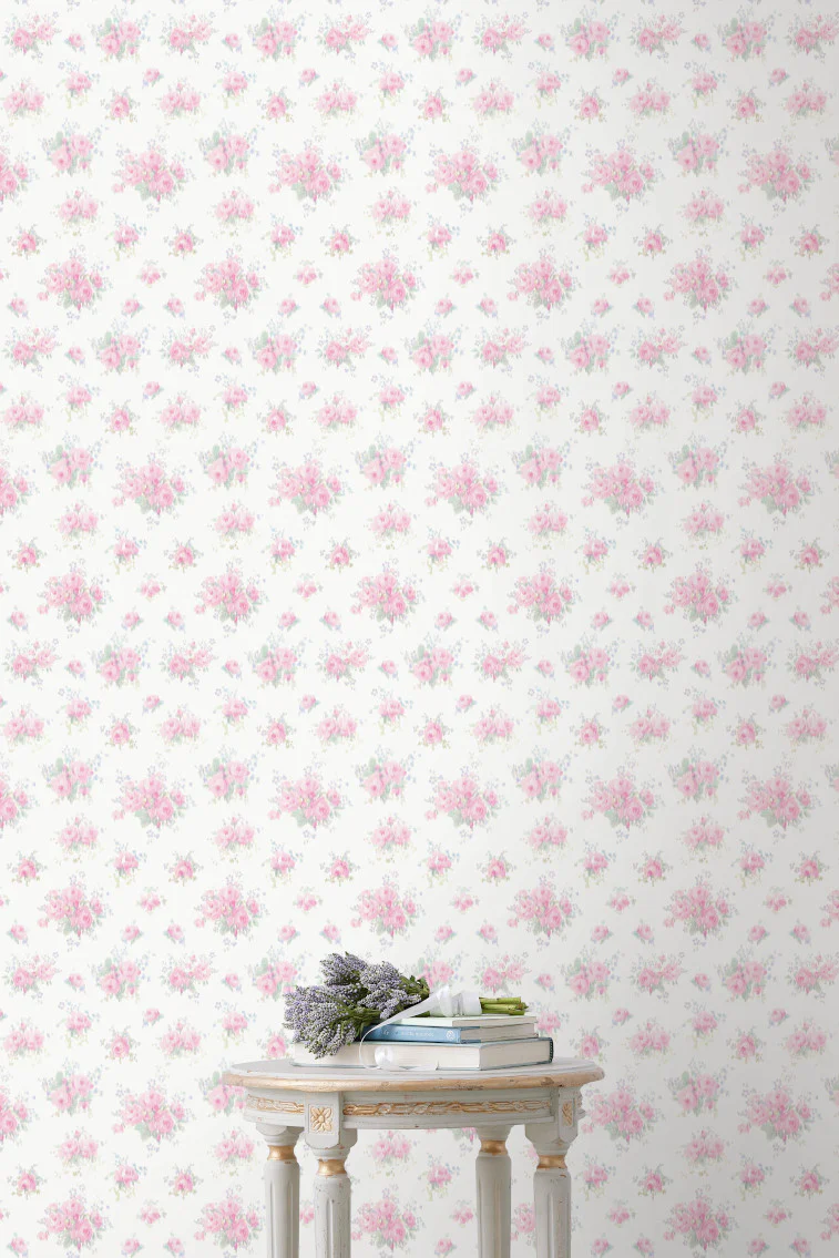 Breezy Ikat Rose Standardtapete