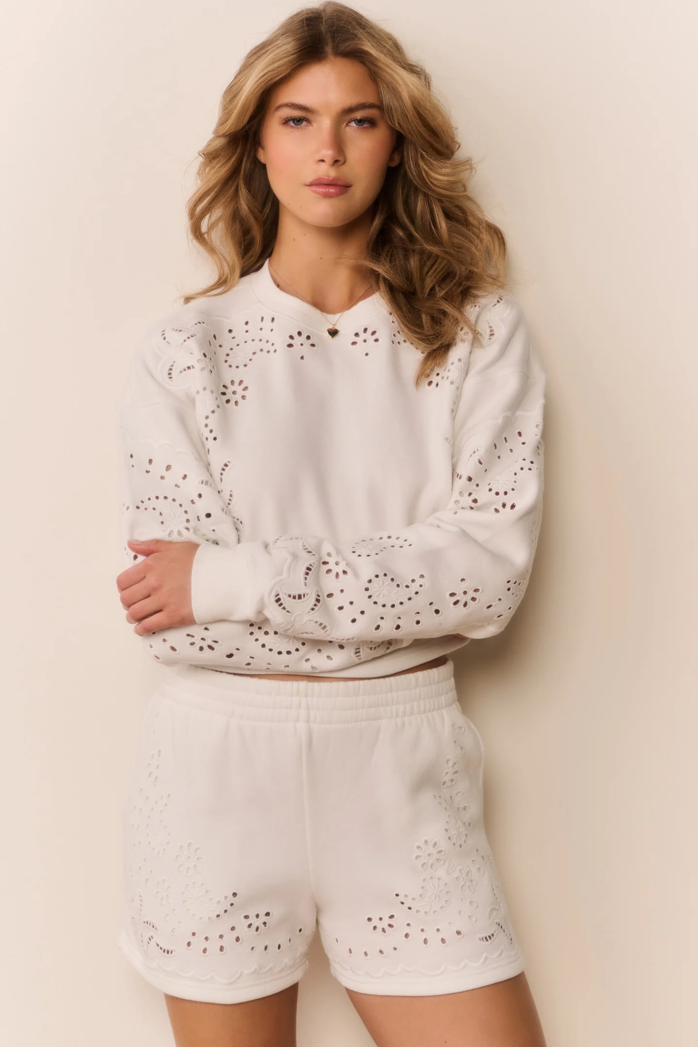 Abrah Bandana Eyelet Fleece-Hose