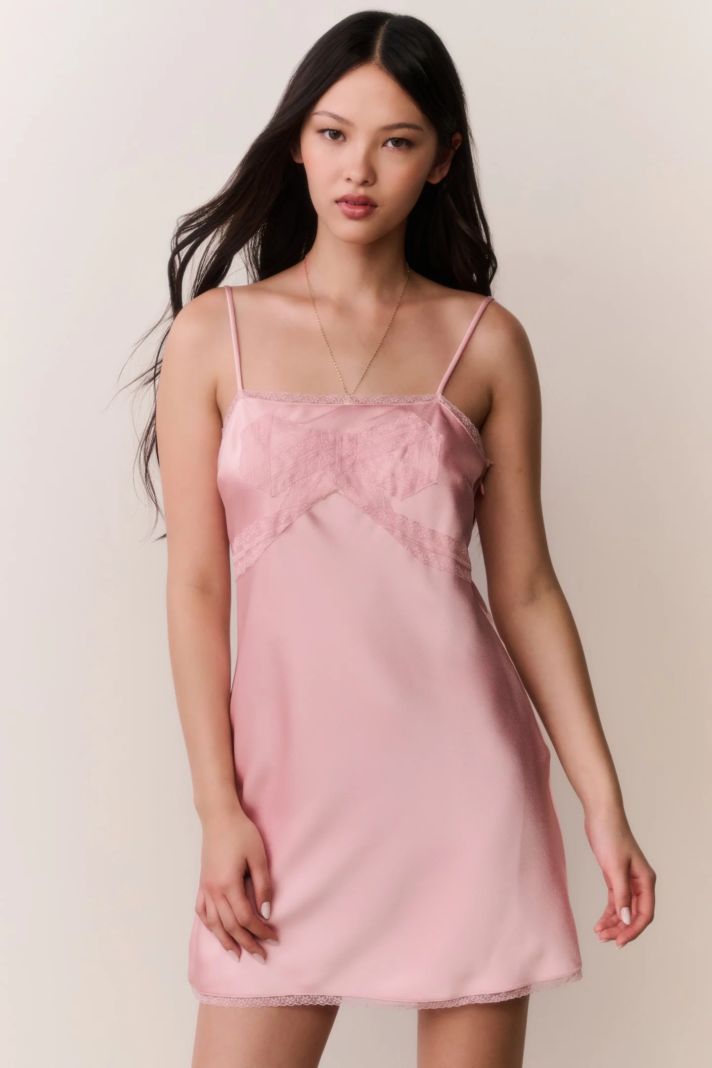 Mirelis Spitzen-Bow-Crepe-Kurzrock