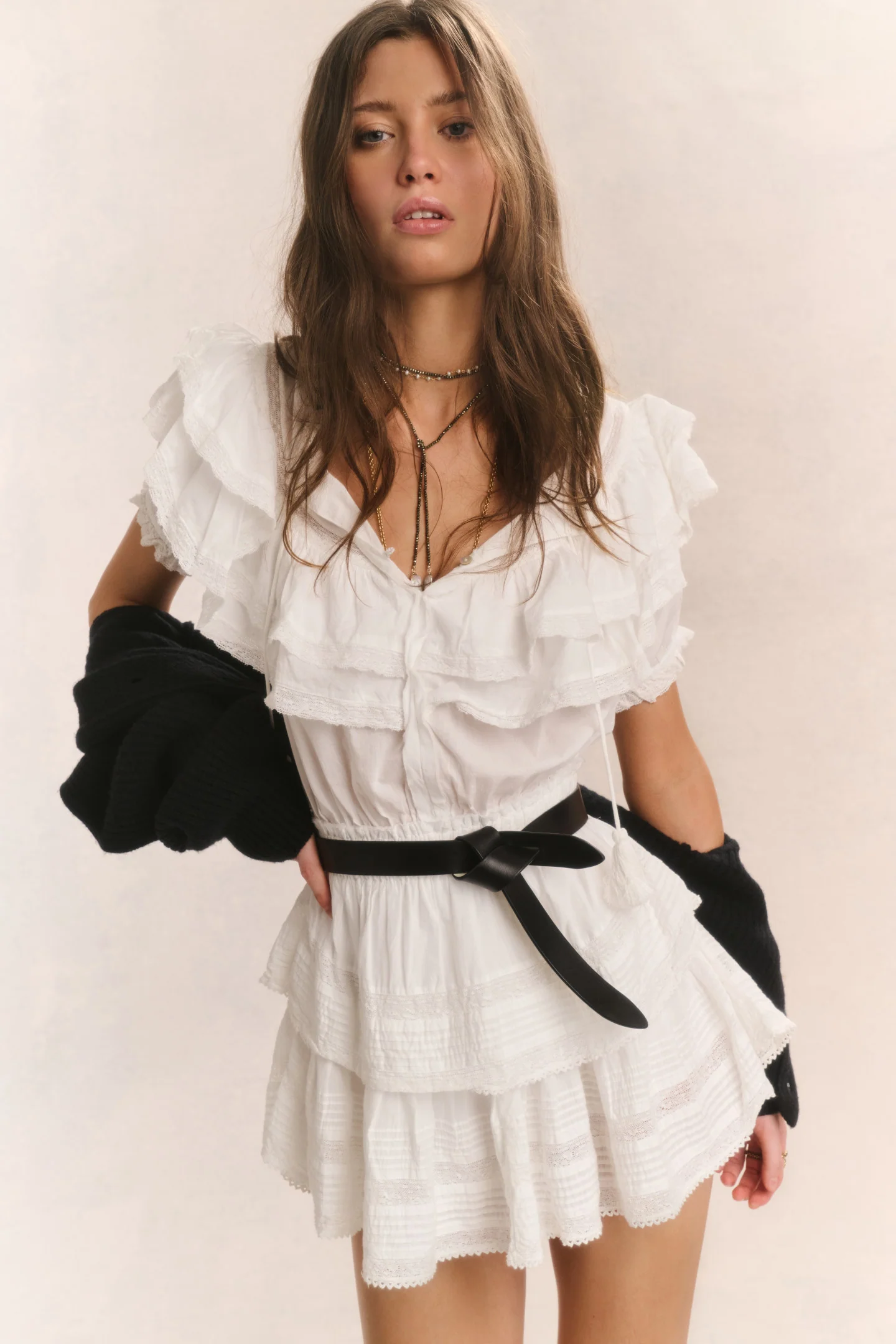 Liv Cotton Ruffled Heritage-Kleid