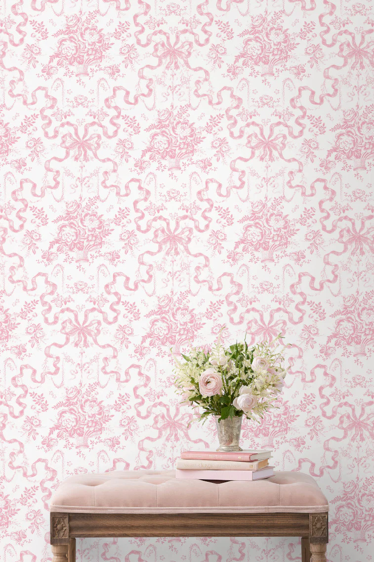 Fairytale Toile Pfingstrose Rosa Tapete