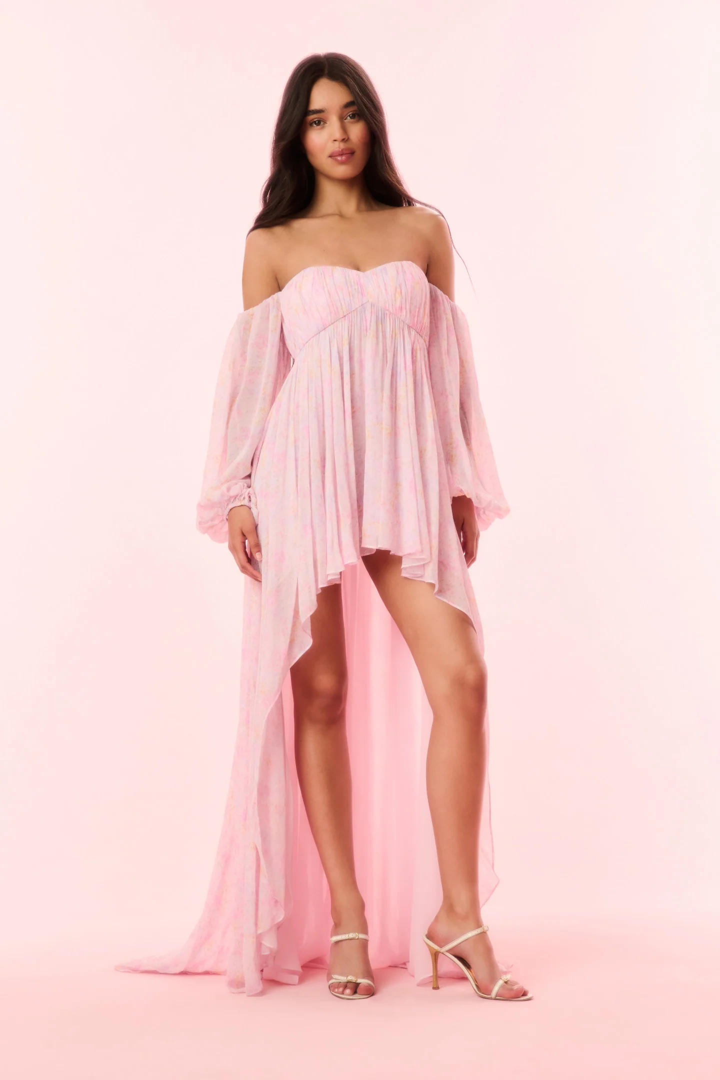 Kataline Floral High-Low-Kleid