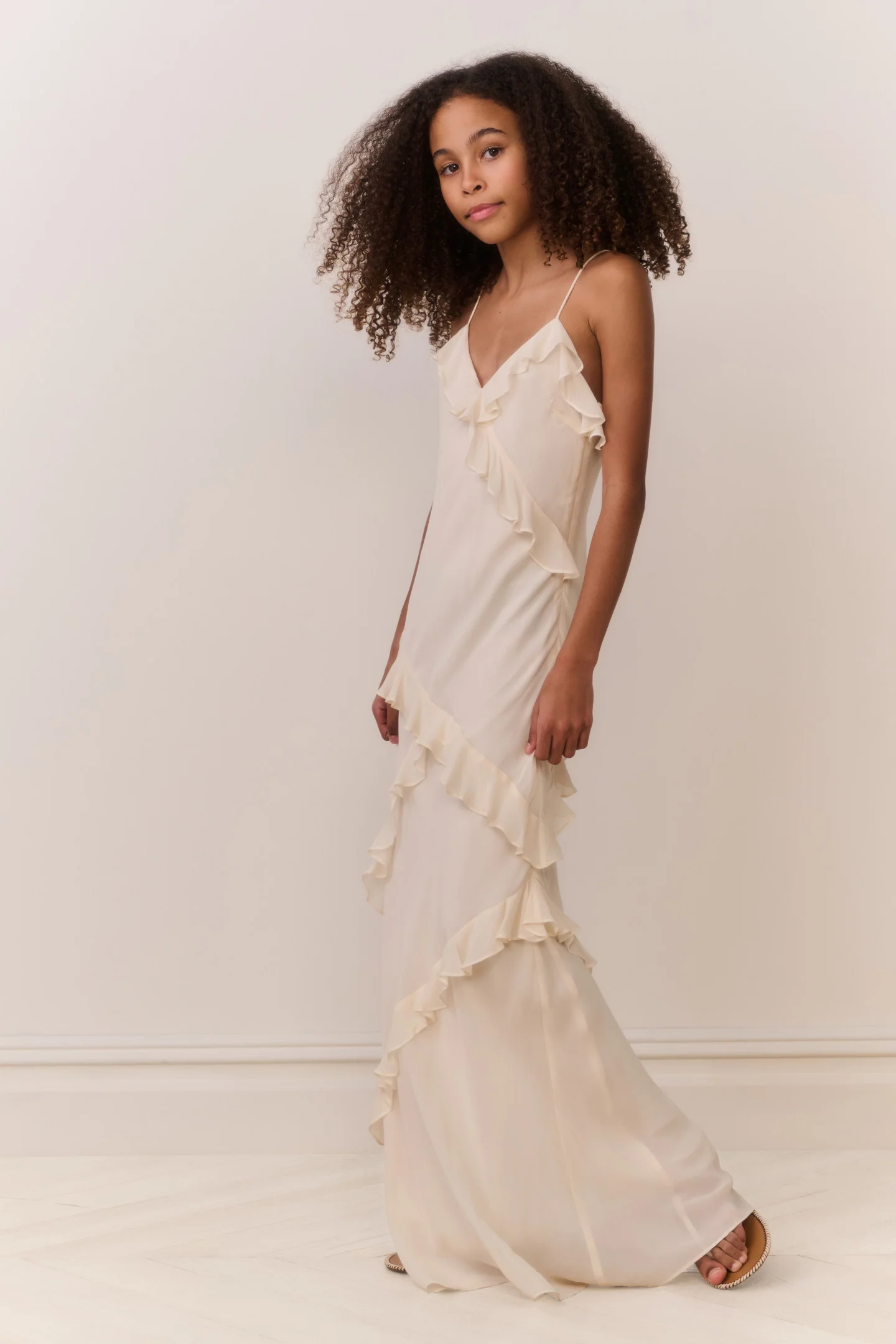 Tween Mini-Rialto-Cream-Maxikleid