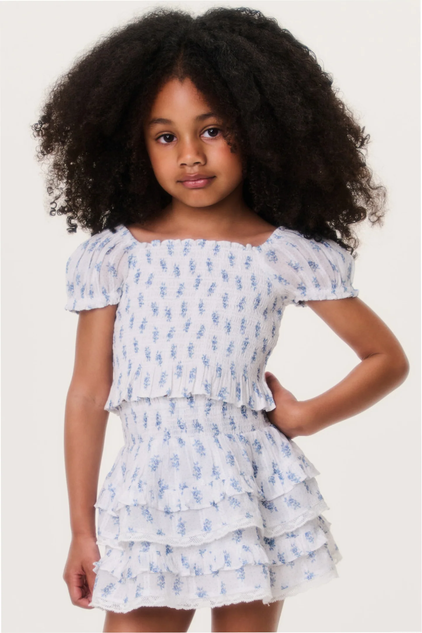 Kleines Mädchen Indigo Wolke Fabielle Top