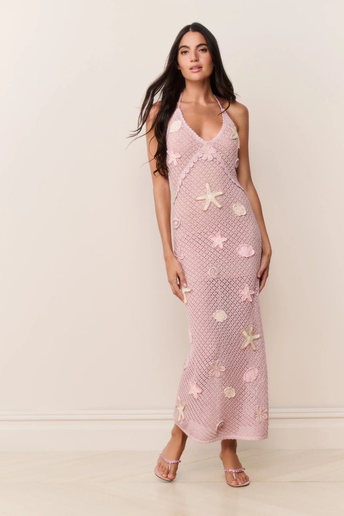 Macie Perlenbesticktes Crochet-Maxikleid Macie Perlenbesticktes Crochet-Maxikleid