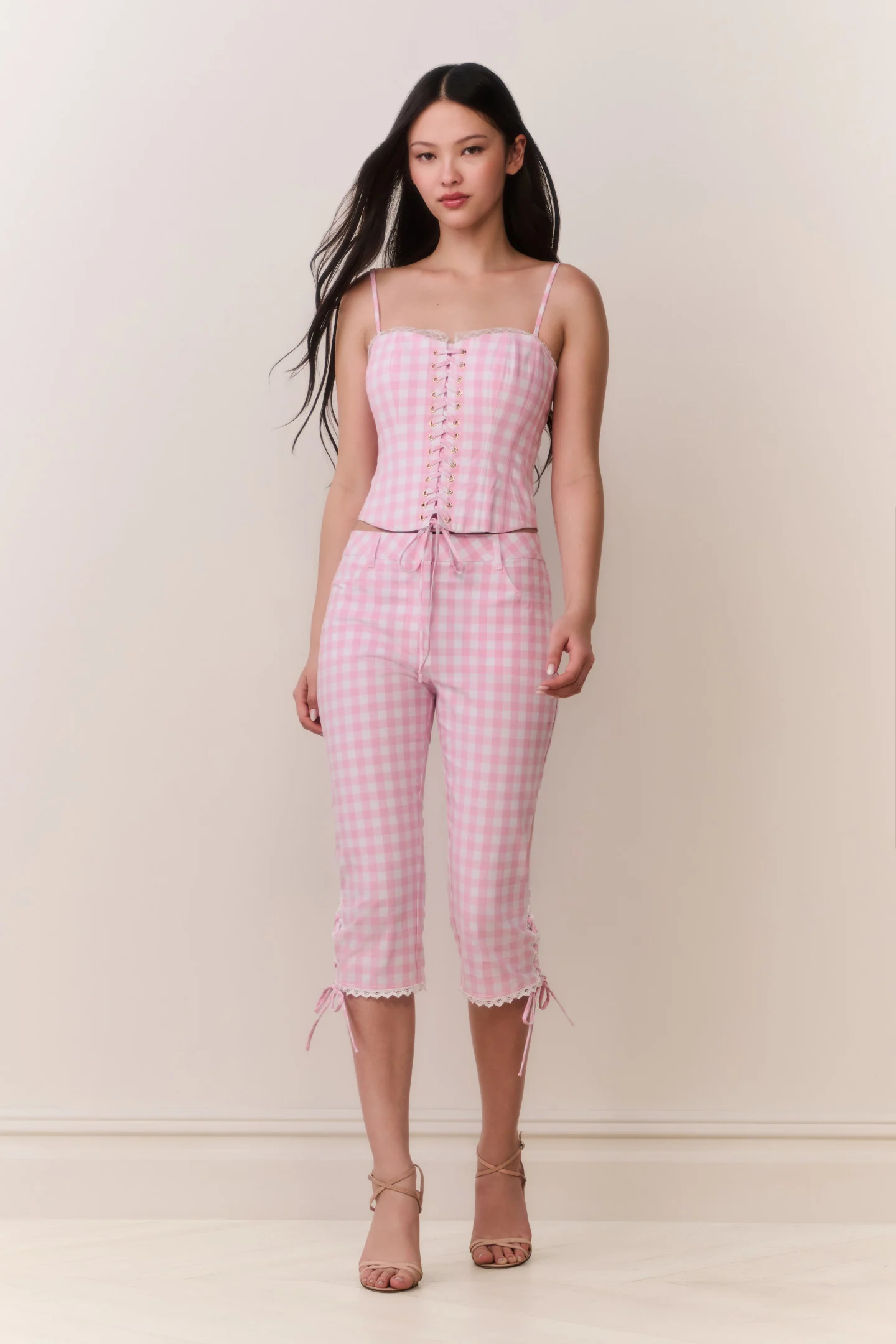 Bensen Baumwoll-Gingham-Bustier