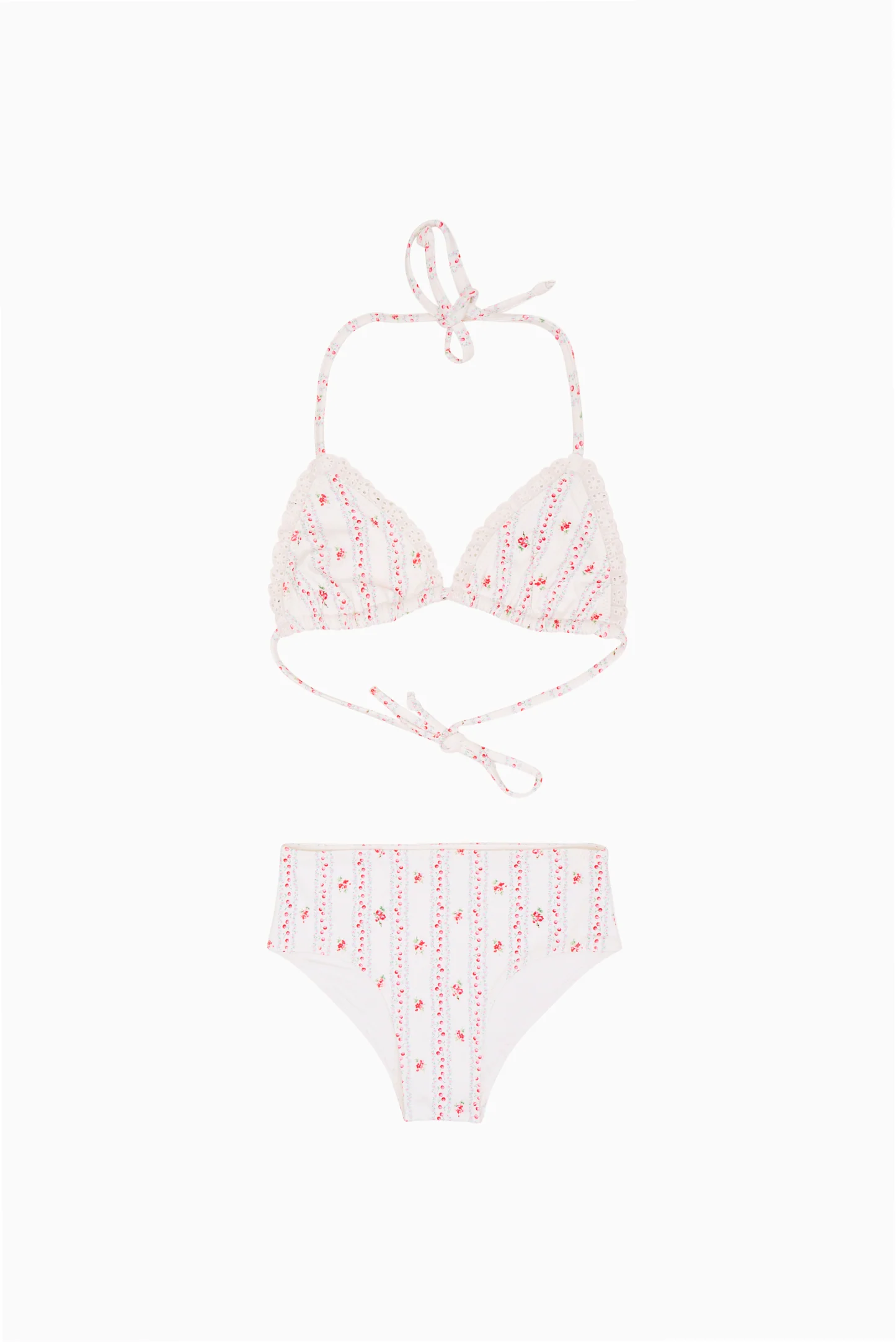 Kleines Mädchen Kirschstreifen Finnie Bikini