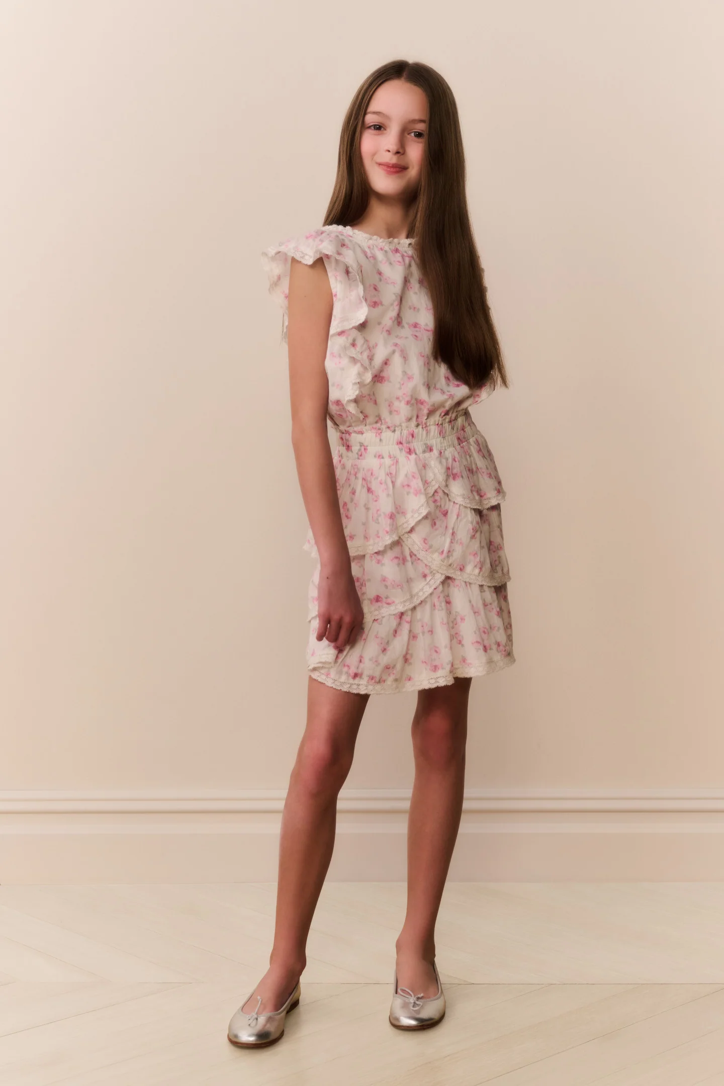 Tween Blühende Blumendesign-Kleid