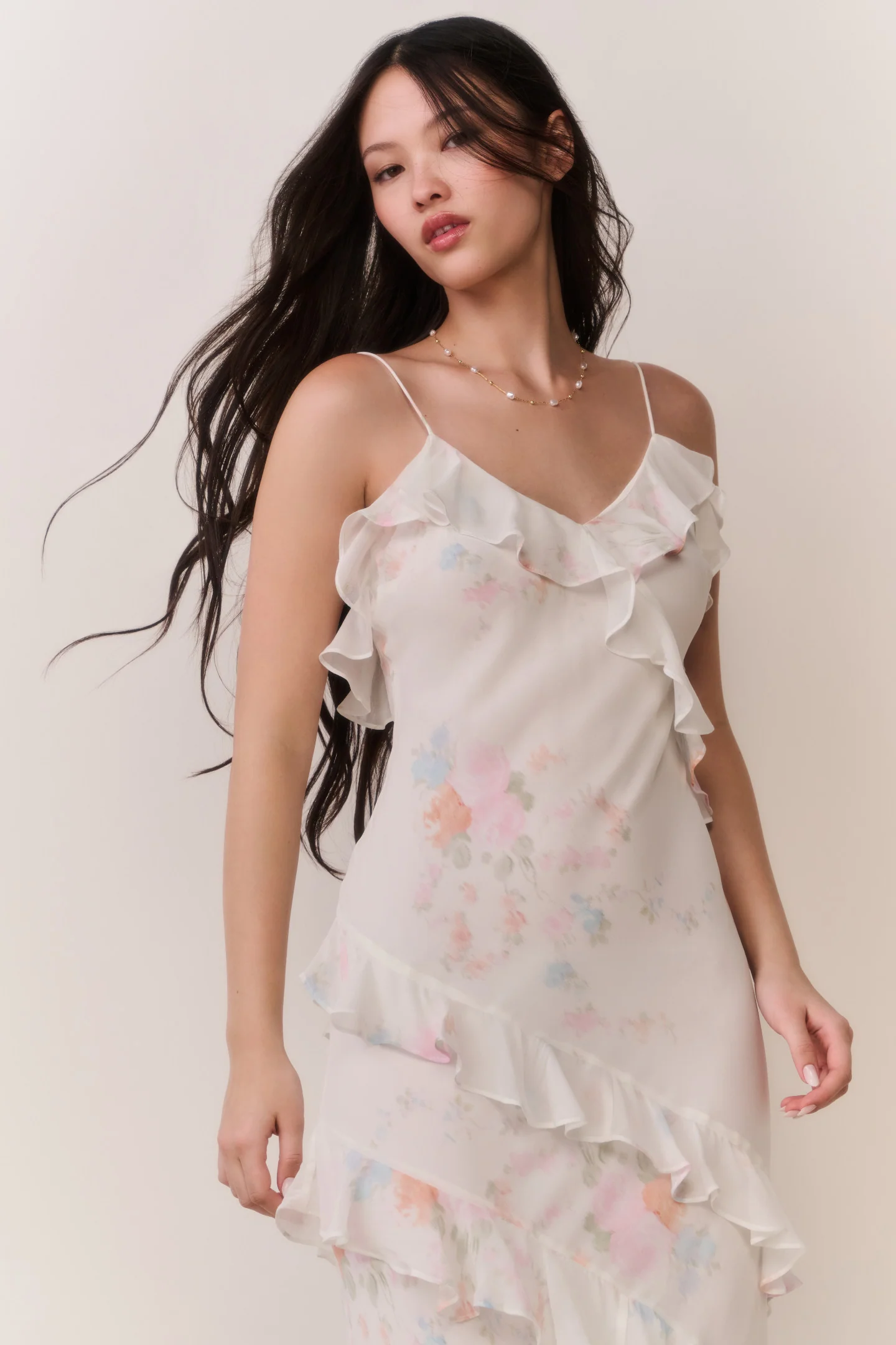Rialto Blumen-Bow-Print-Maxikleid