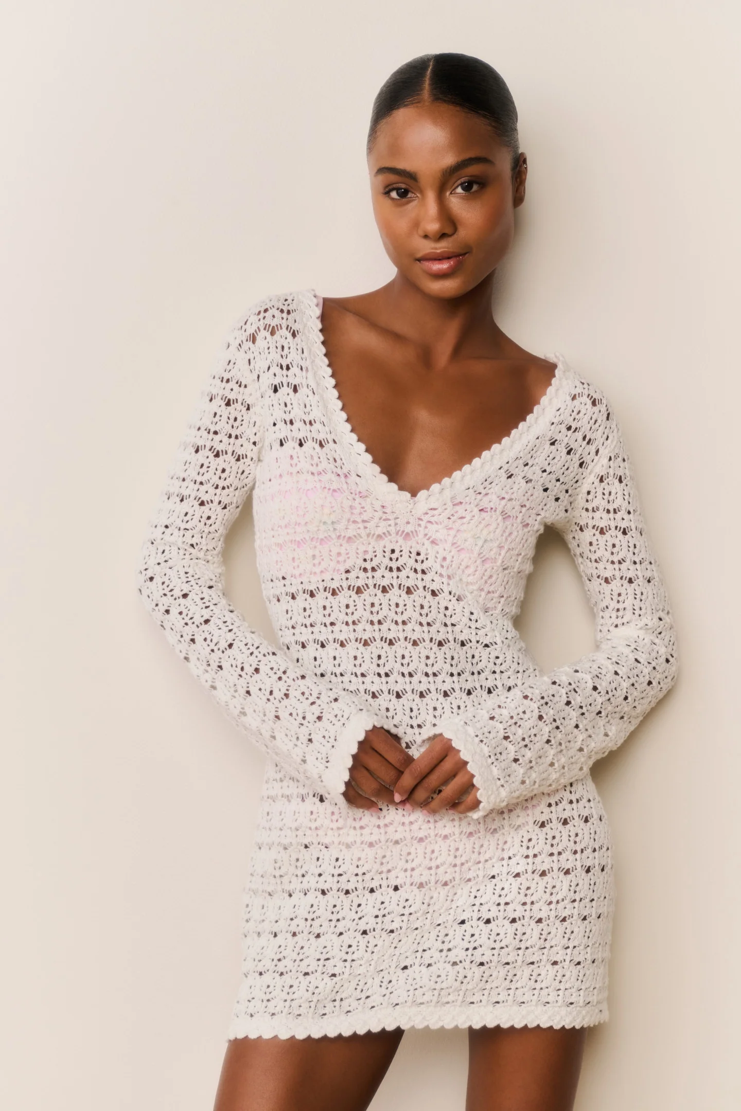 Vespa Crochet Mini-Kleid mit Umhang