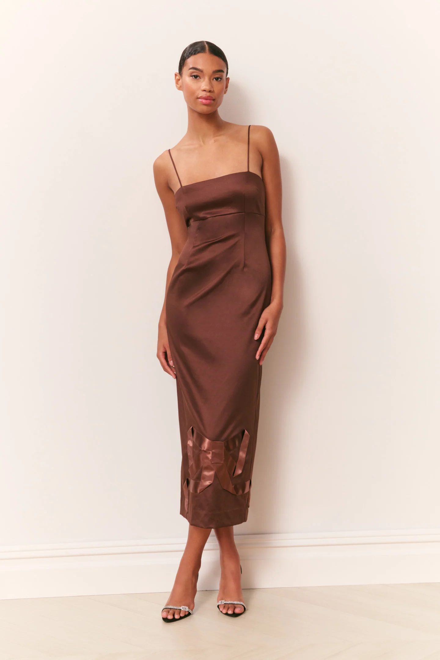 Calise Satin-Band-Details-Midi-Rock