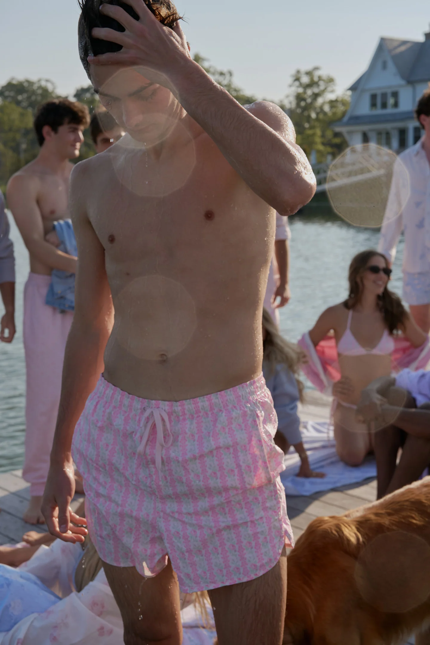 MR FANCY Kai Erbstück-Print-Swimshorts
