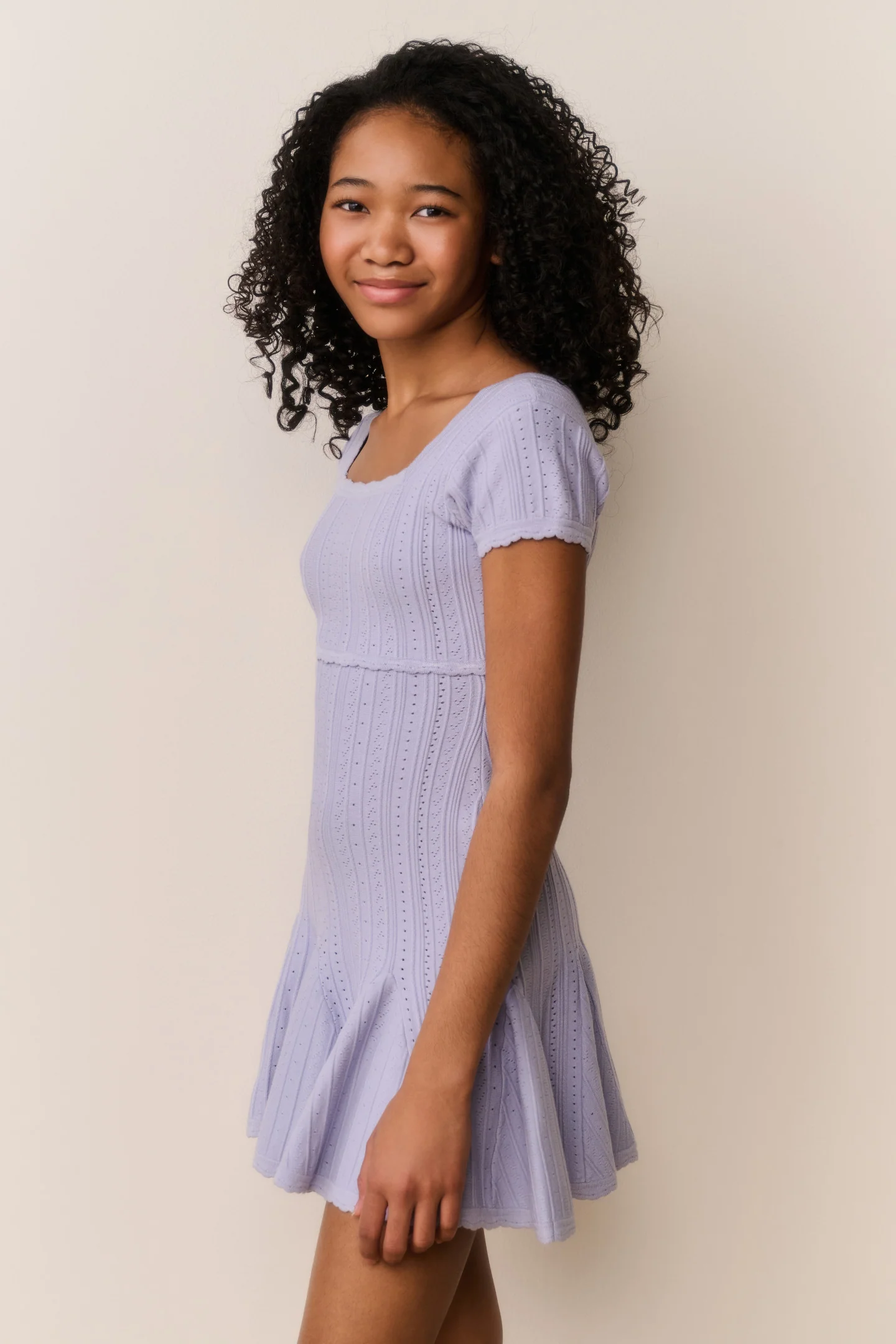Tween Daffron Stretch Pointelle-Kleid