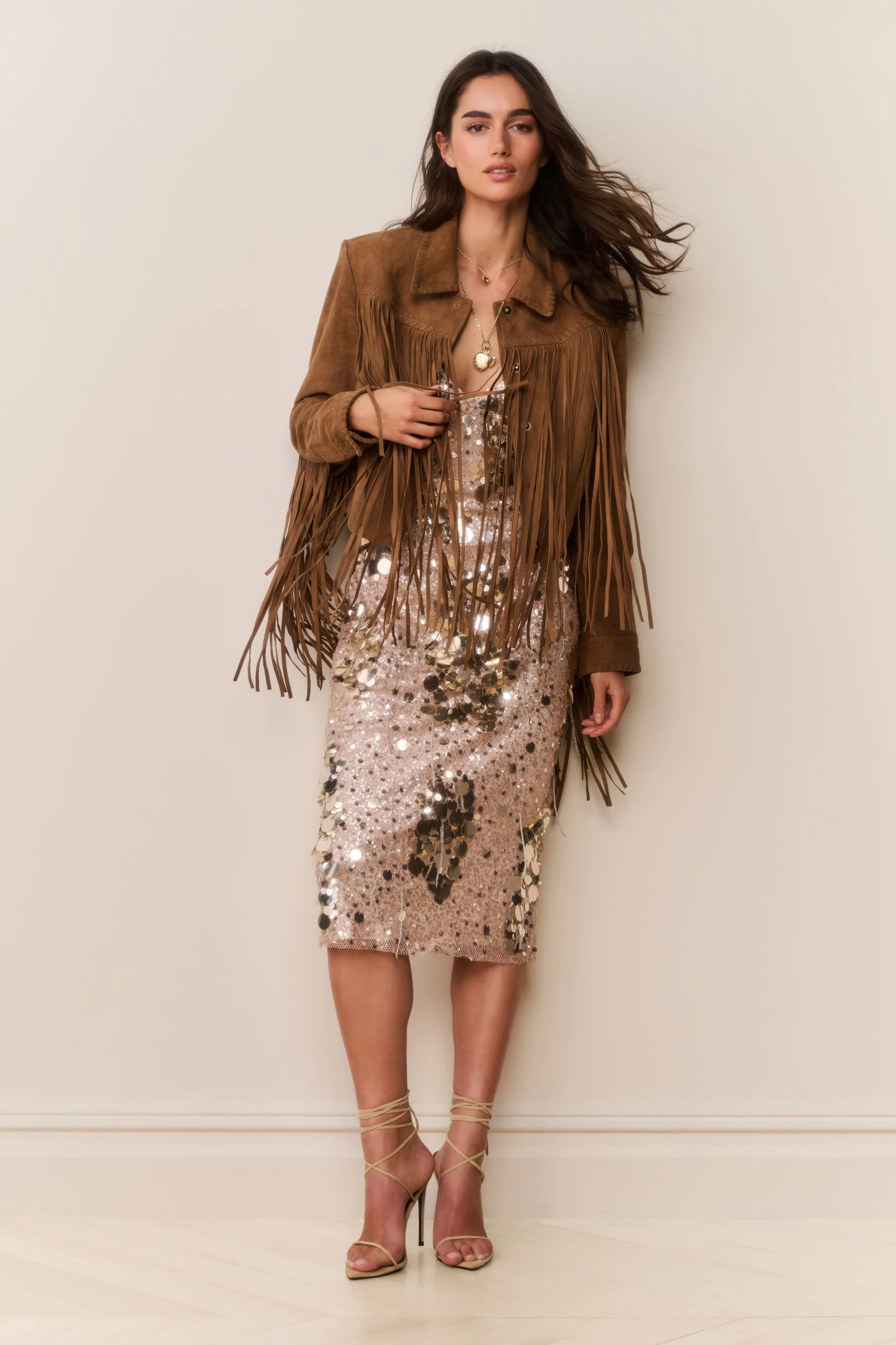 Maelis Wildleder-Fringe-Jacke
