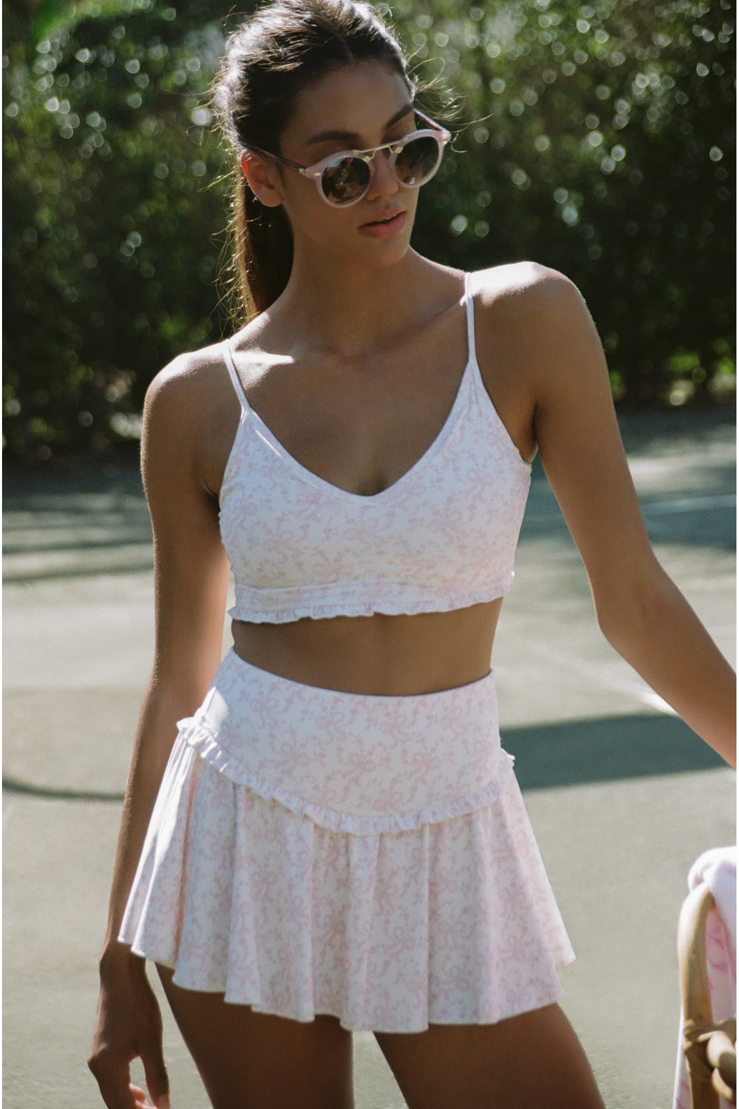 Vanina-Bow-Print-Mini-Active-Skort