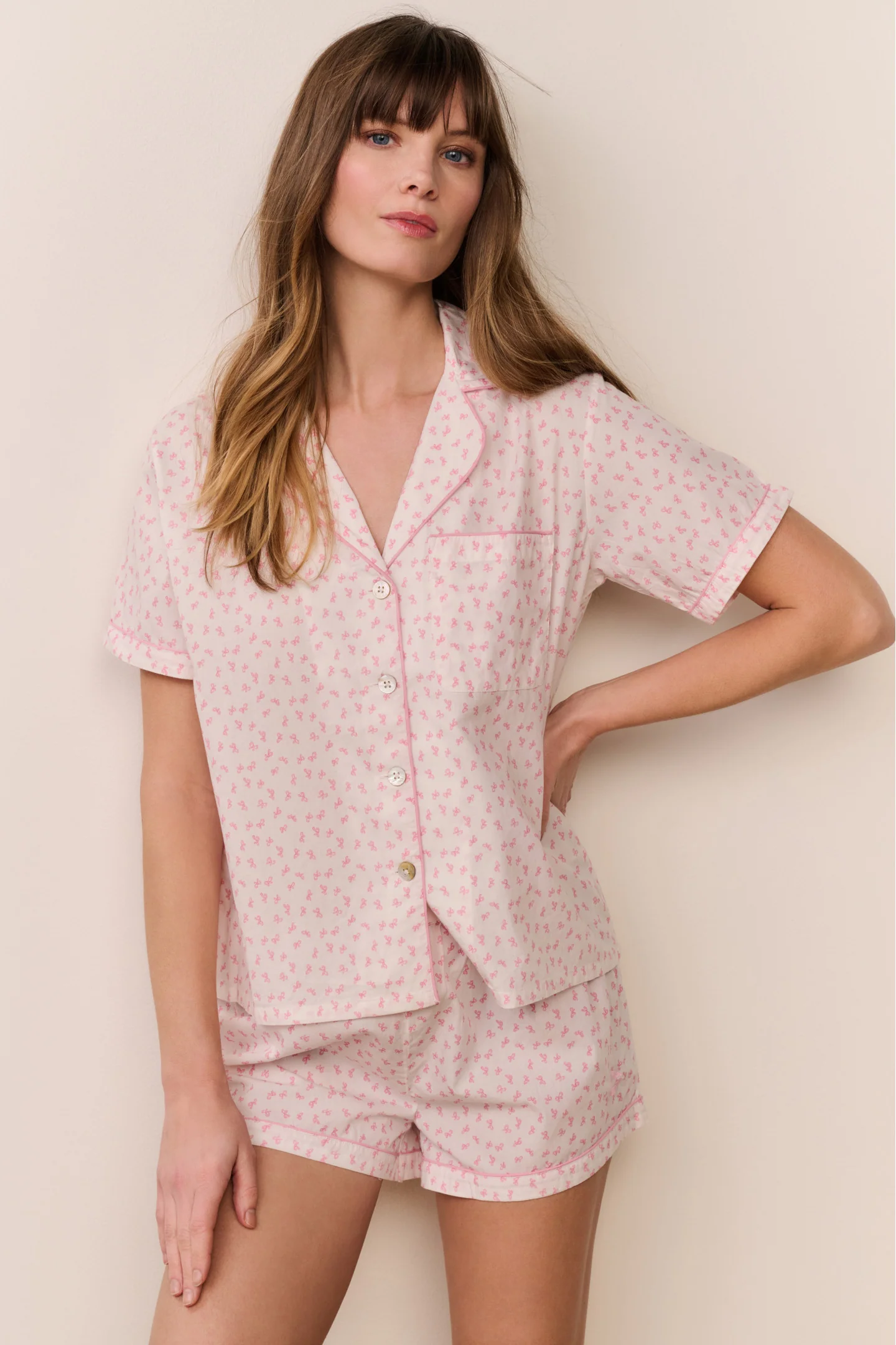 Polo-Pyjama-Set mit Nachthimmel-Muster