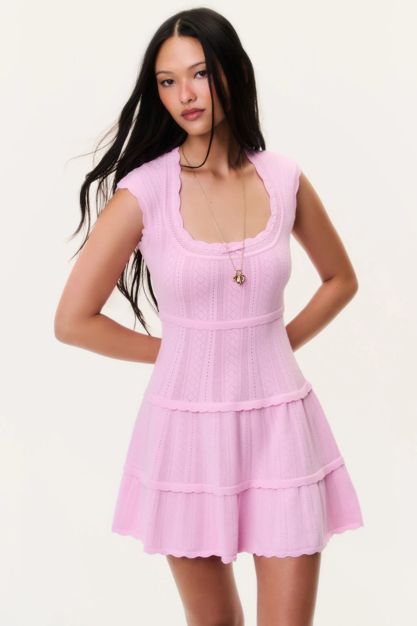 Laighton Stretch Pointelle-Kleid
