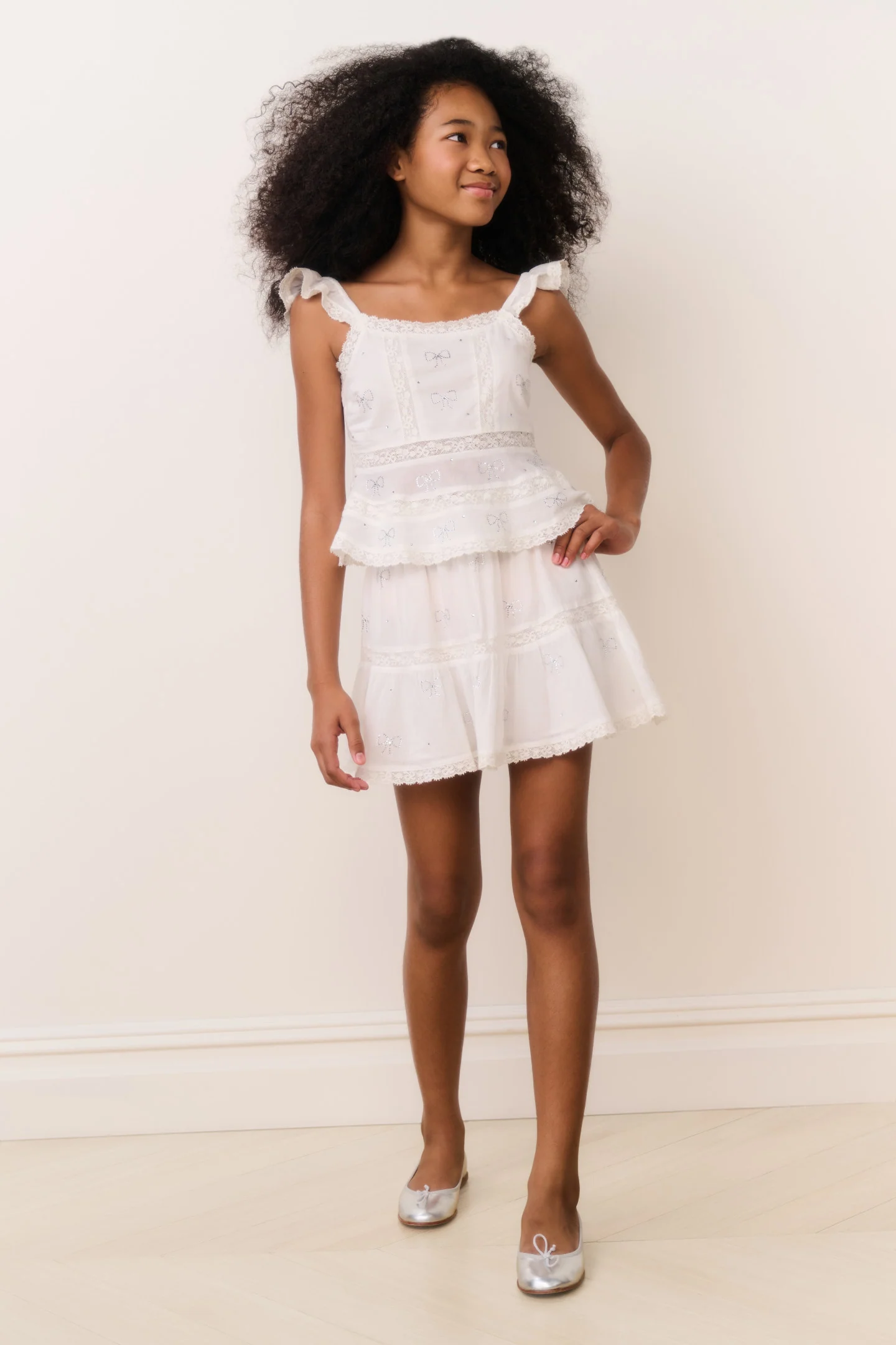 Tween Melsy Kristall-Bow-Baumwolltop