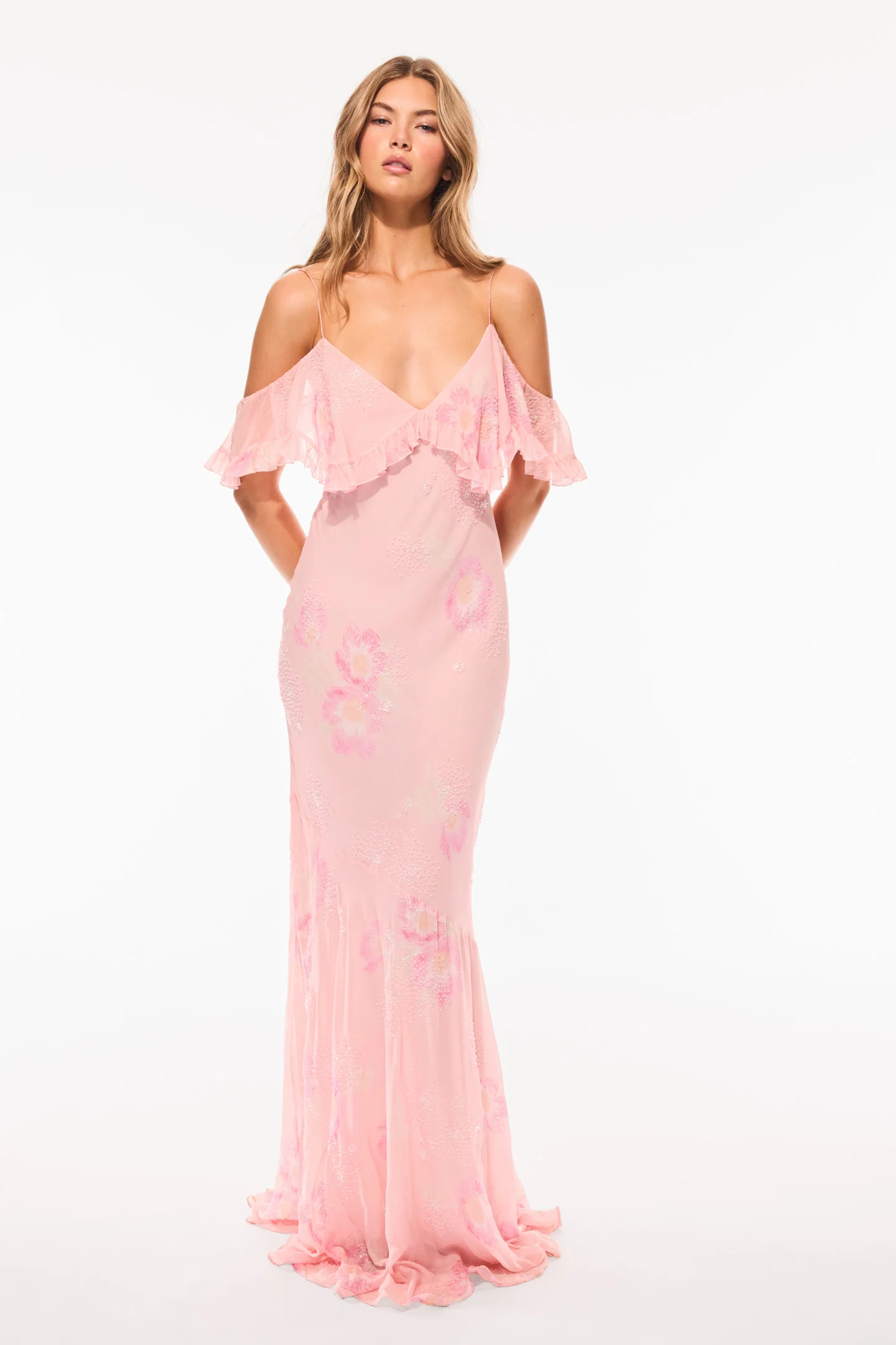 Librae Floral Off-the-Shoulder-Kleid