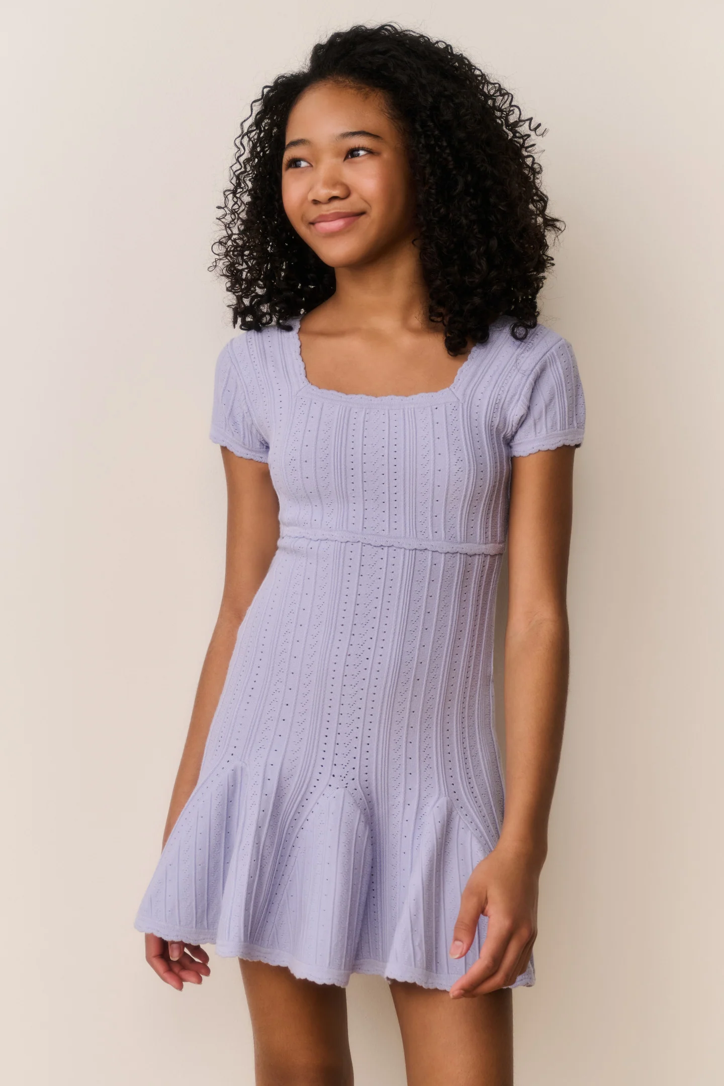 Tween Daffron Stretch Pointelle-Kleid