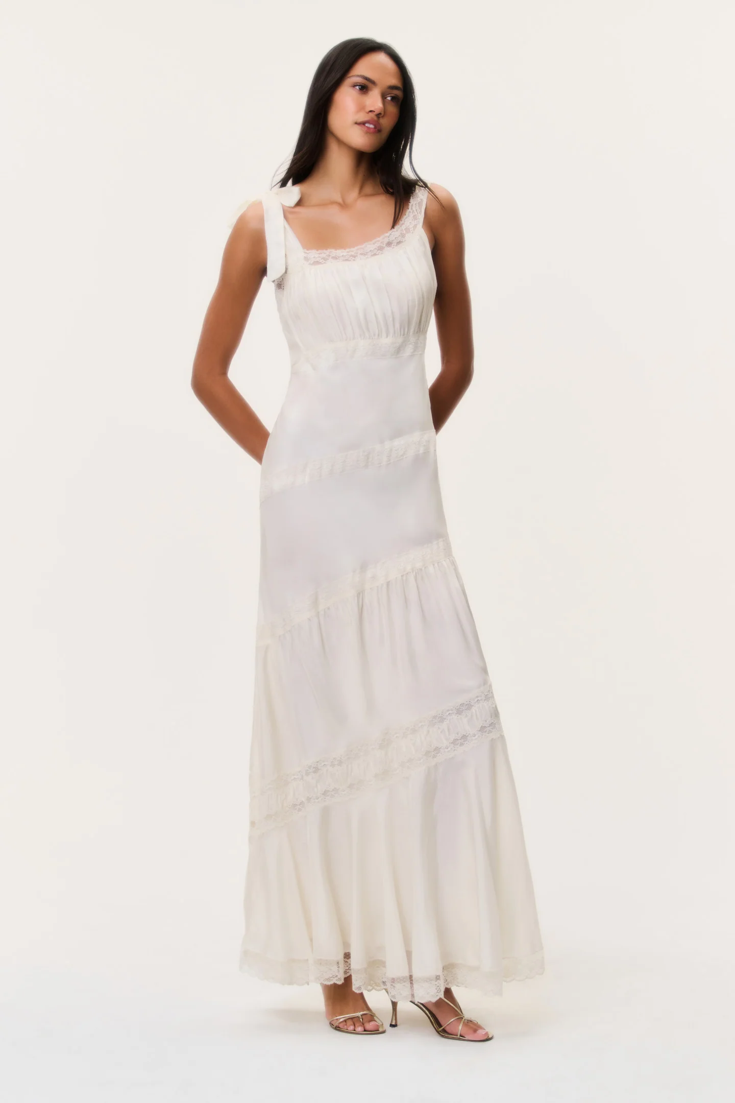 Andresy Seiden-Asymmetrisches Maxikleid