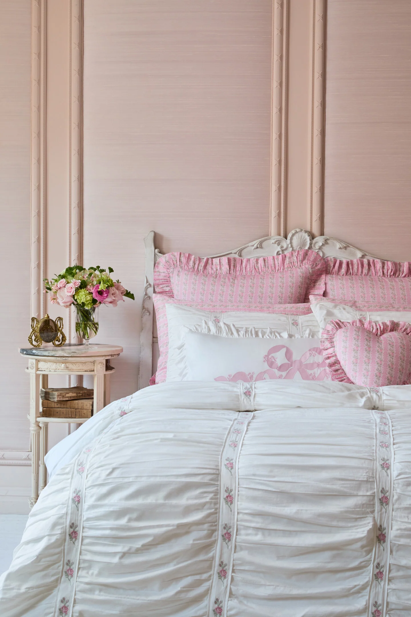 Ewig verliebt besticktes Duvet-Bezug- und Kissenbezug-Set