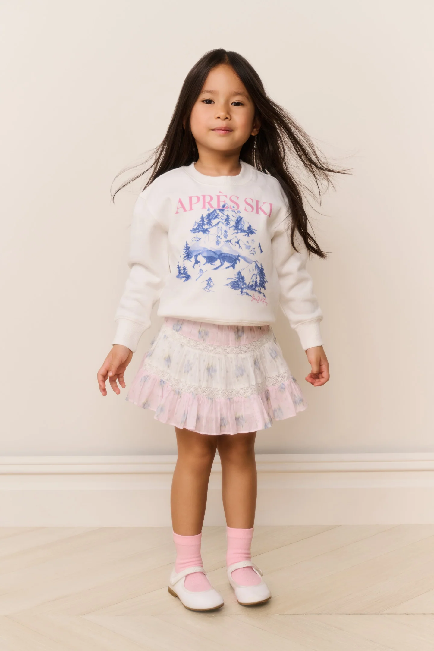 Kleines Mädchen Amethyst Ski Pullover
