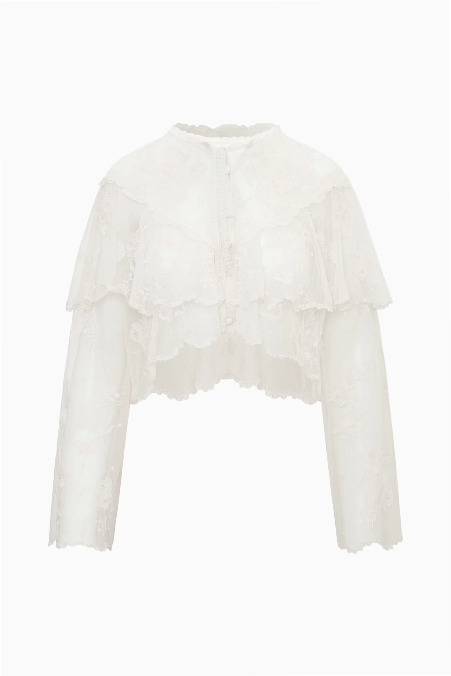 Tourelle Sheer Lace Bluse