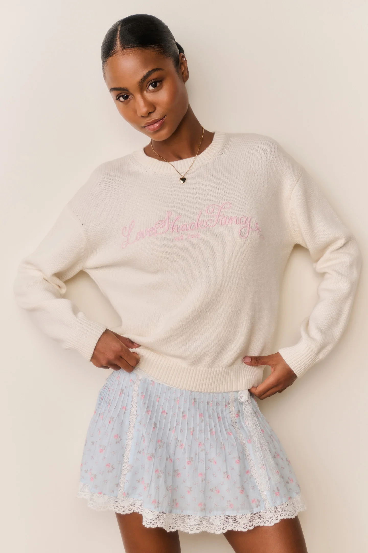 Selman bestickter Baumwoll-Pullover