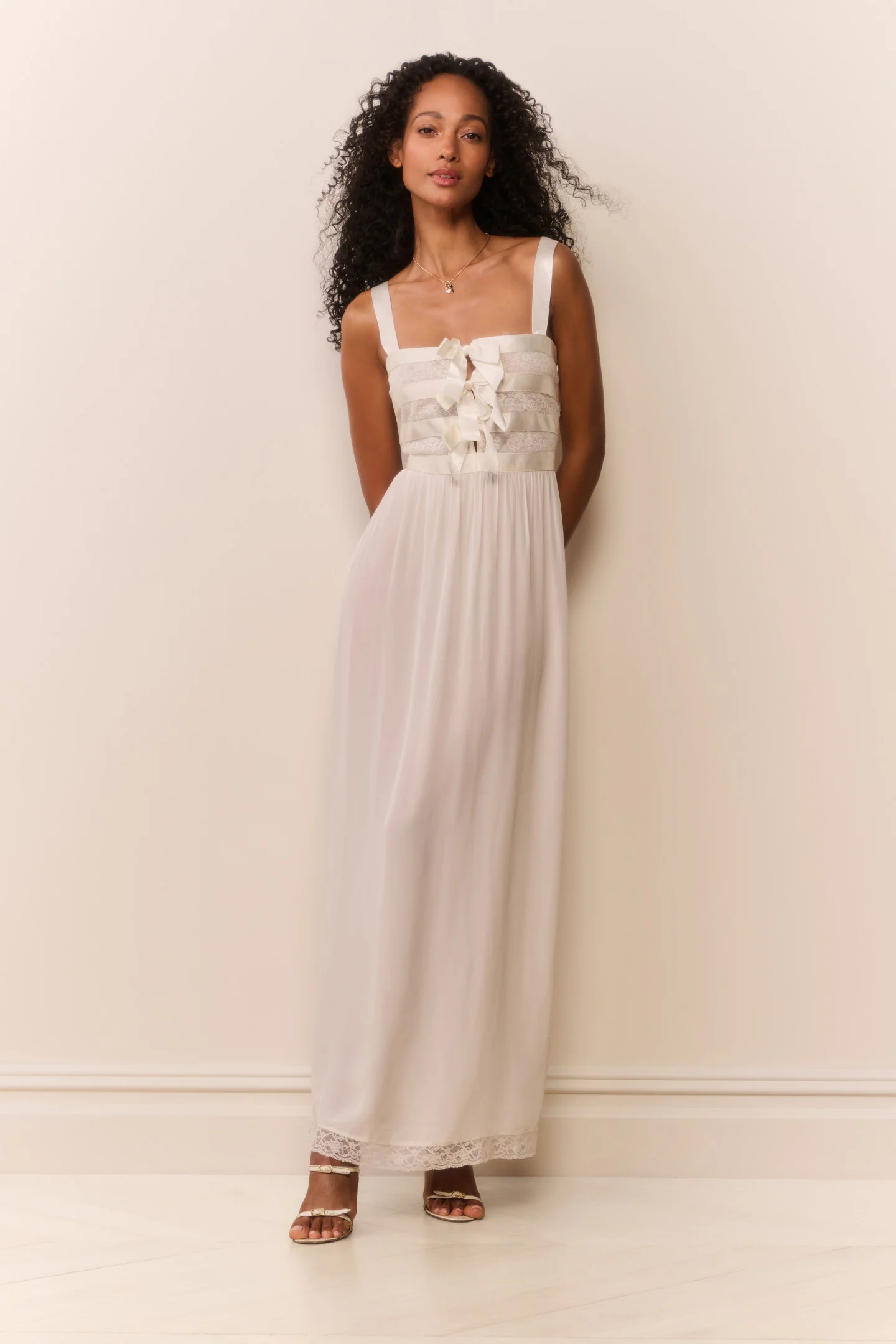 Lovelace Banded Bow Transparenter Maxi-Rock