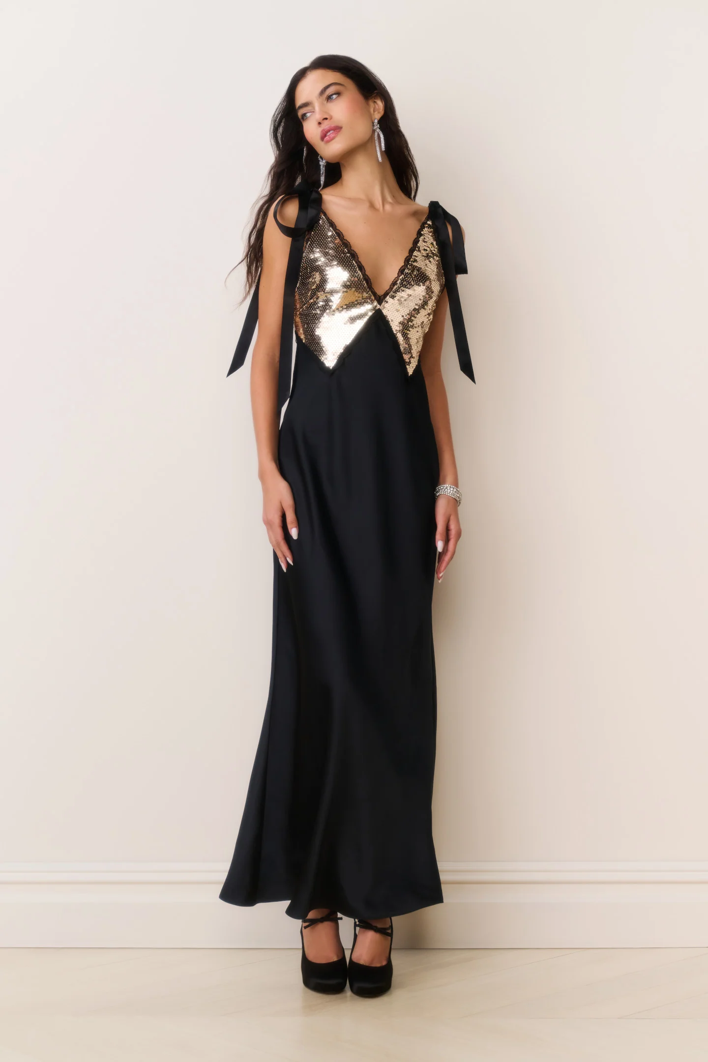 Talissa Pailletten-Maxikleid