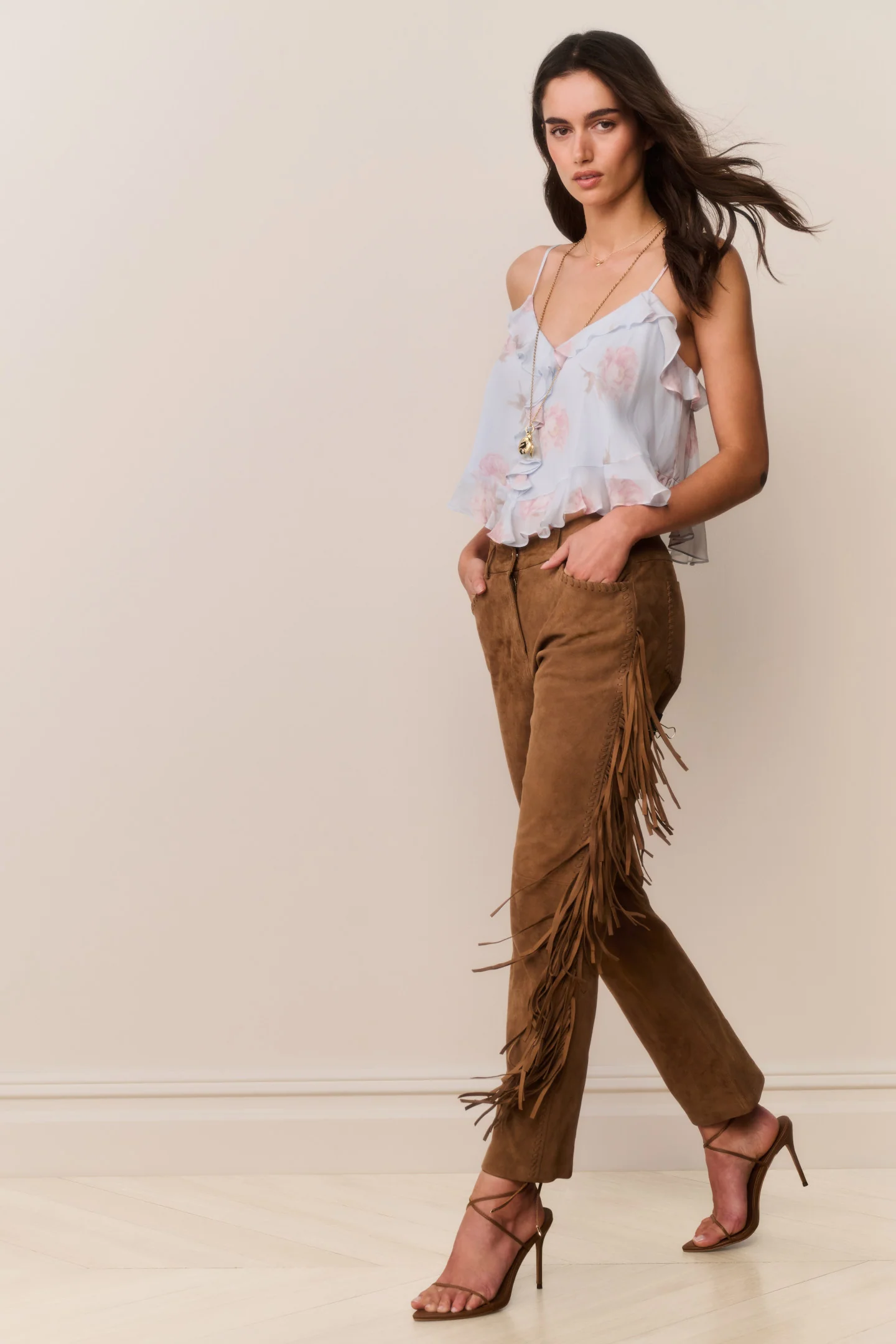 Jenya Leder-Fringe-Hose