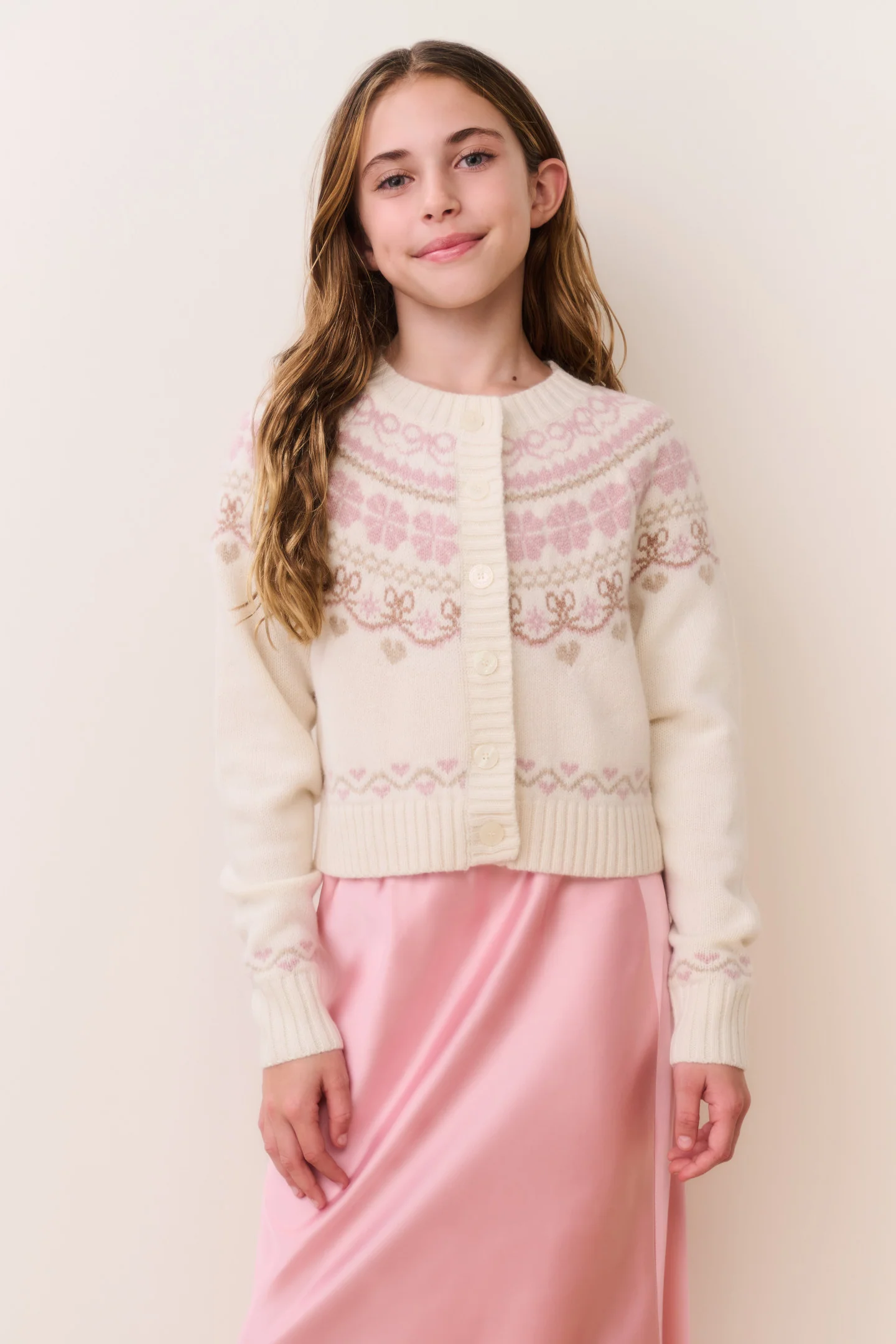 Tween Wrenna Fair Isle Strickjacke