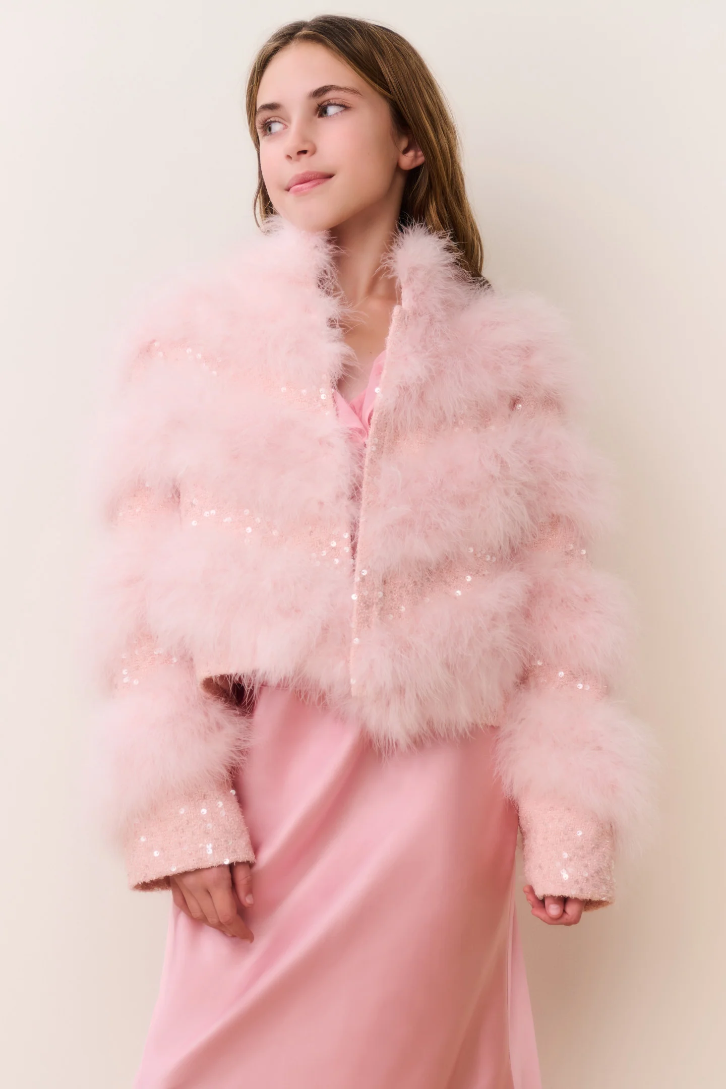 Tween Trislyn Feder-Schmuck-Jacke