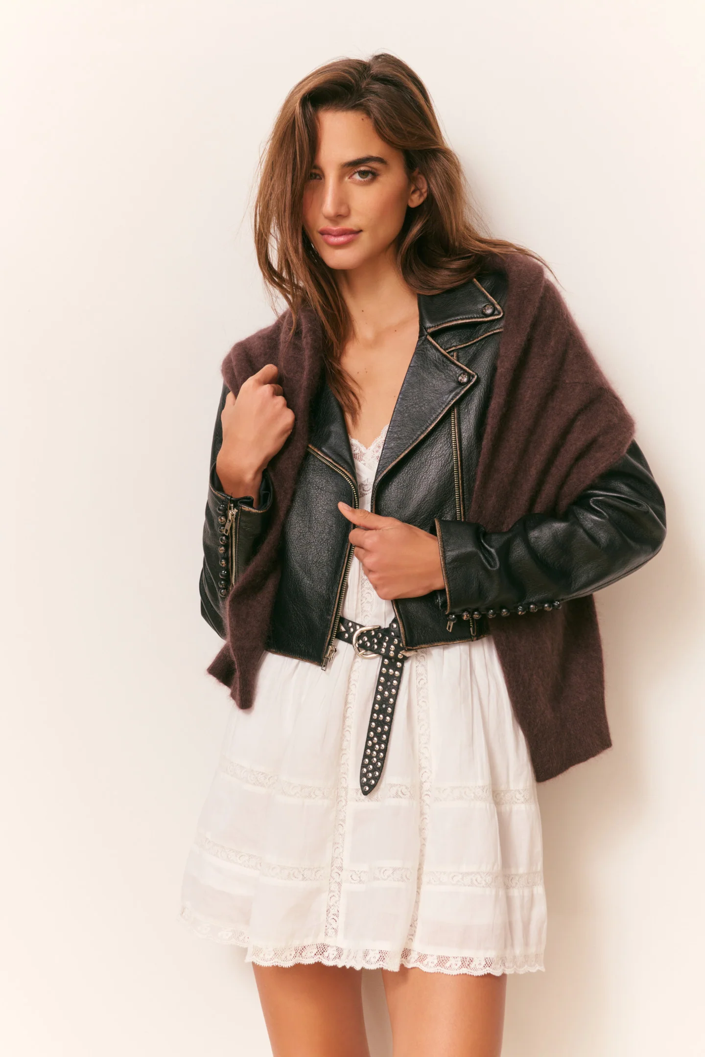 Nyssara gebrauchter Lederjacke