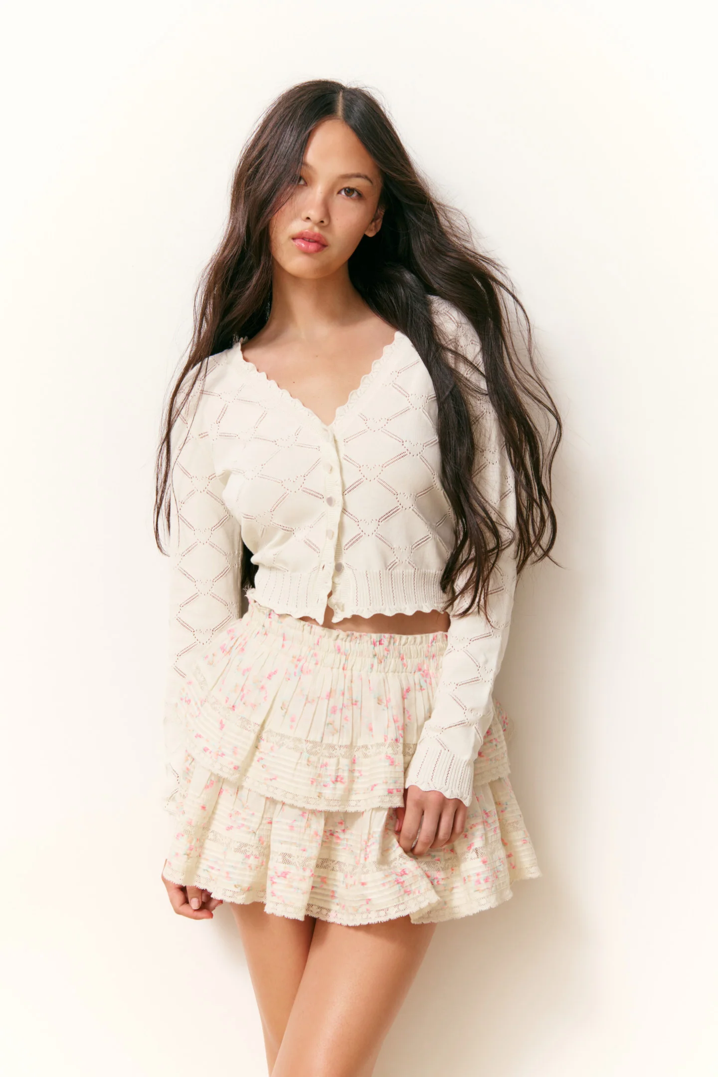 Petra Strick Herz Argyle Cardigan