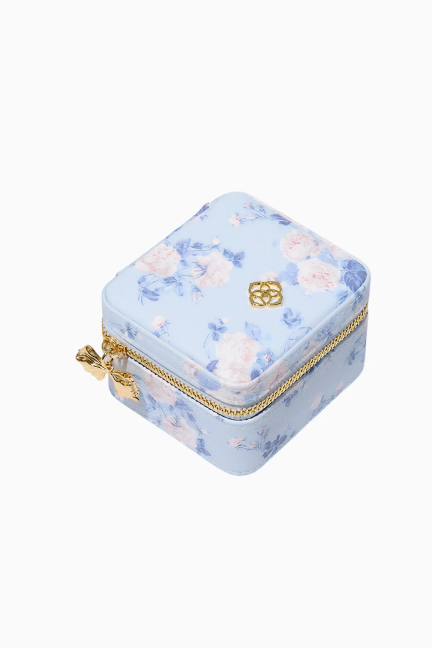 Kendra Scott x LoveShackFancy Blau Small Zip Schmuckcase