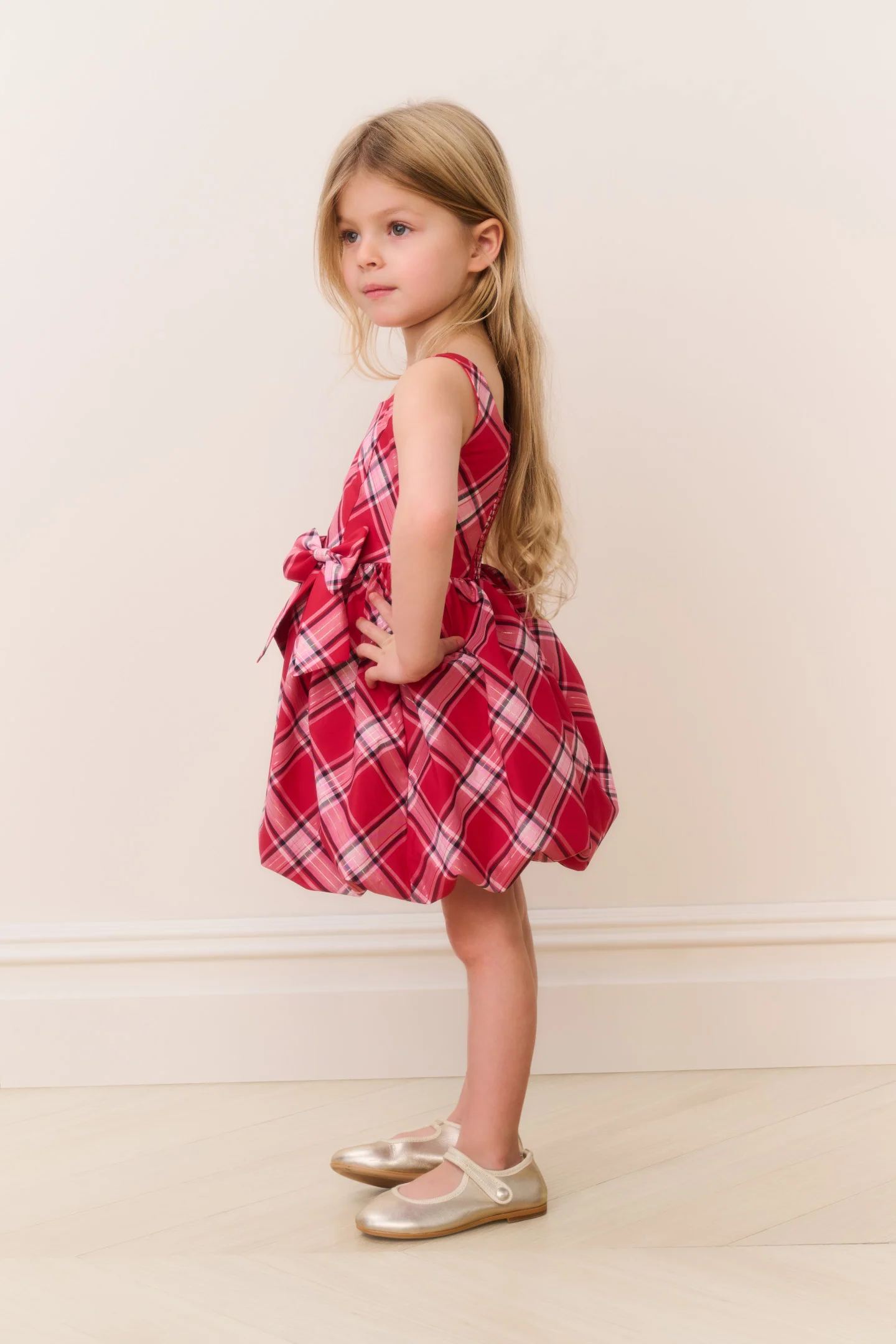 Kleines Mädchen Mini-Tima-Tartan-Kleid
