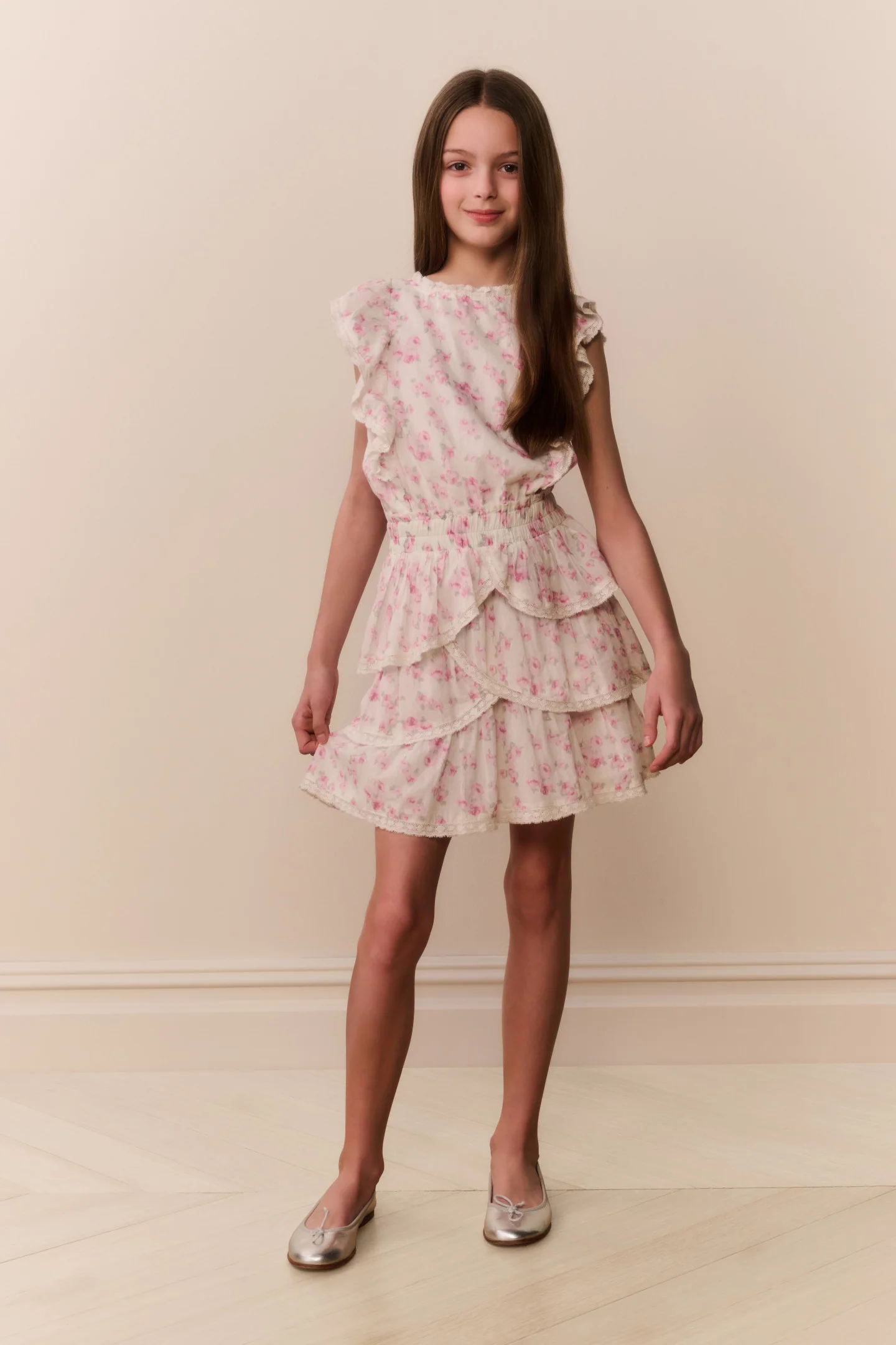 Tween Blühende Blumendesign-Kleid