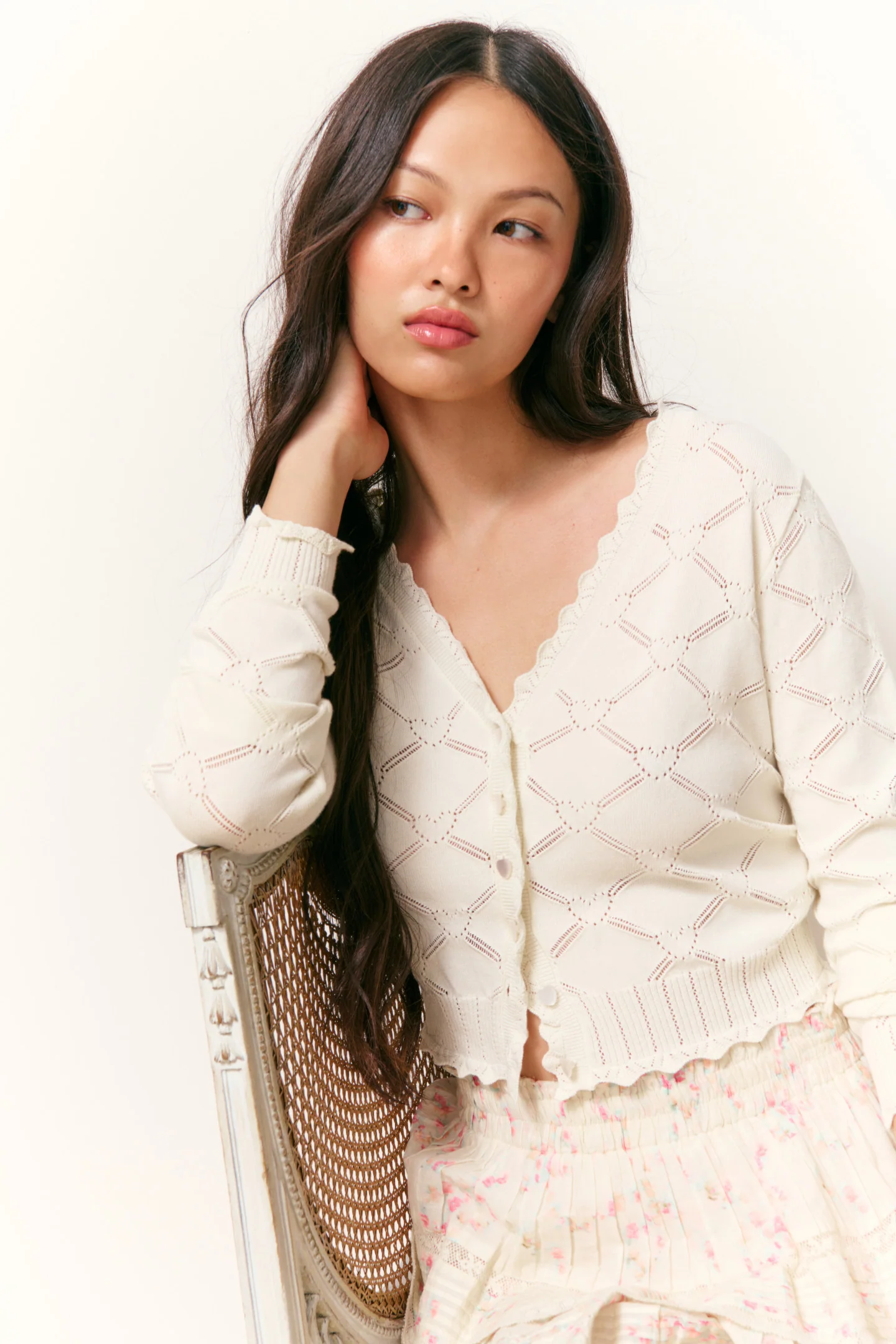 Petra Strick Herz Argyle Cardigan