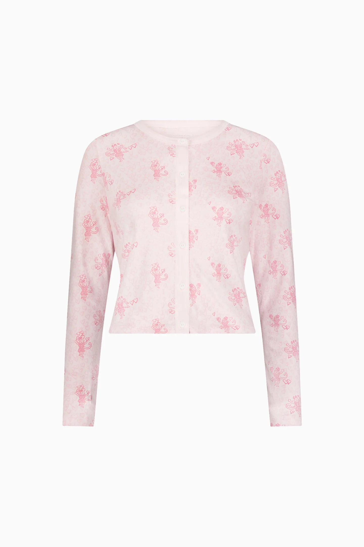 LoveShackFancy x Roller Rabbit Hearts Nessa Strickjacke