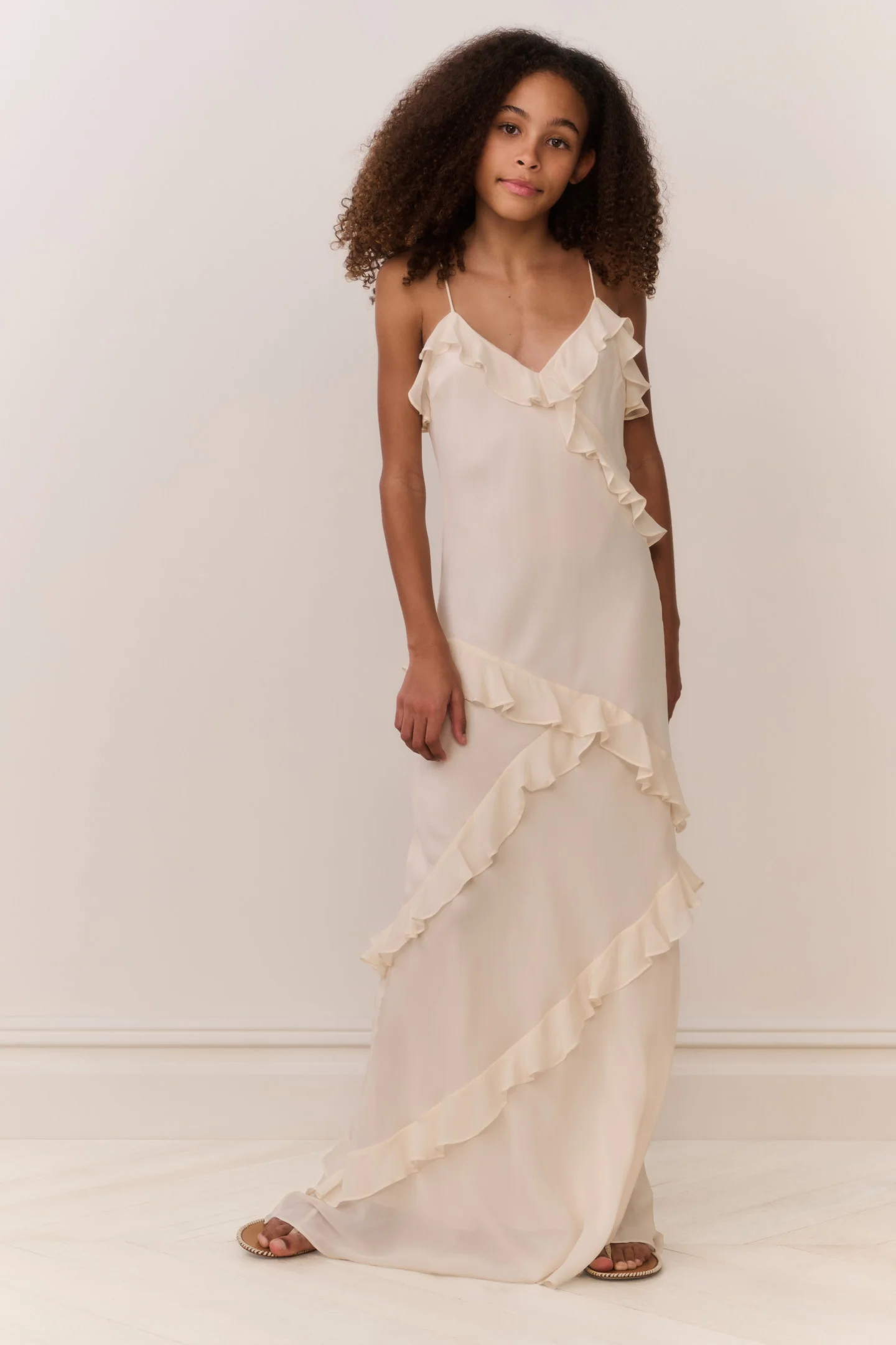 Tween Mini-Rialto-Cream-Maxikleid