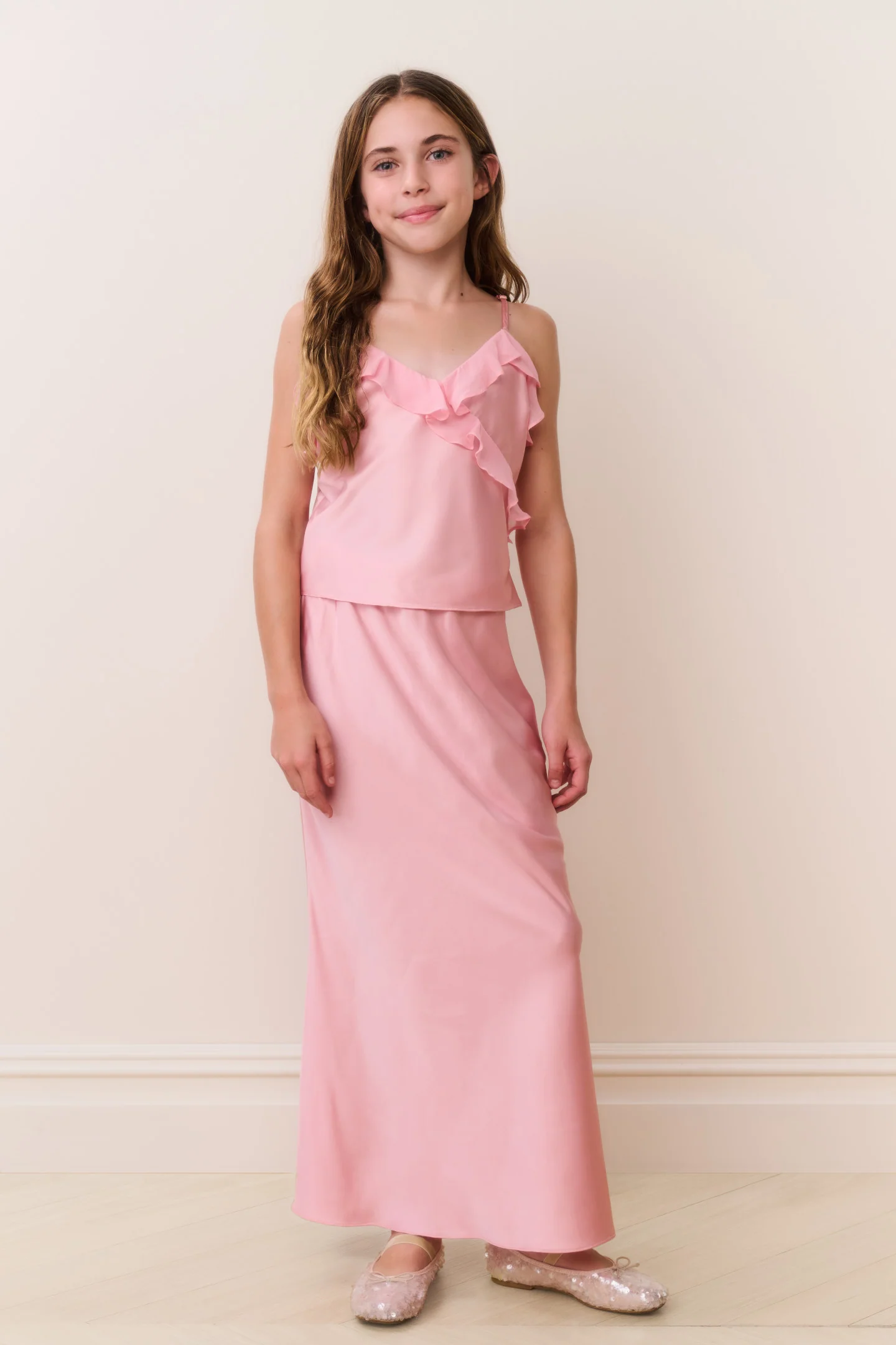 Tween Thyme Charmeuse Maxikleid
