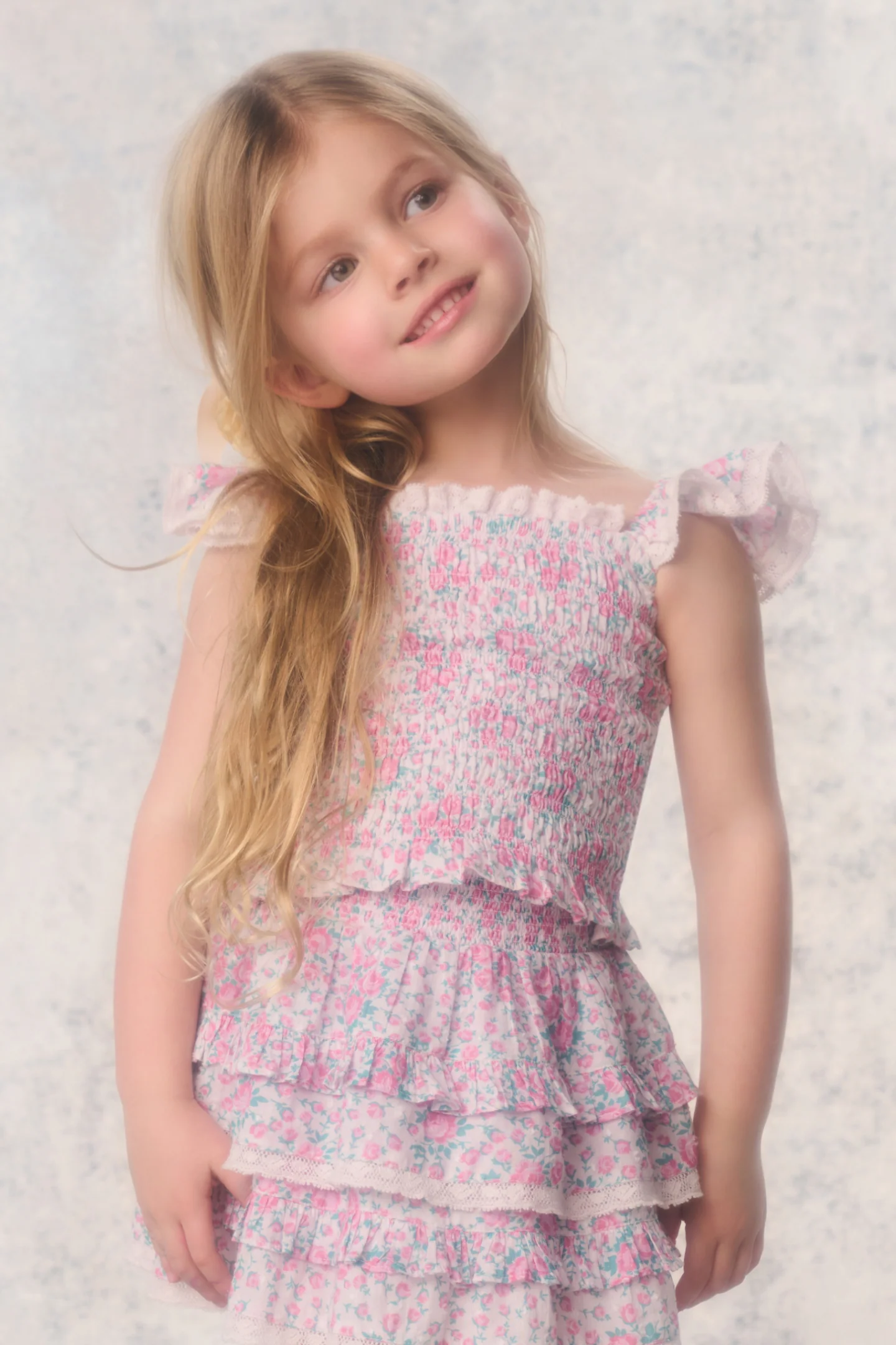 Kleines Mädchen Re-Edition Caspia Blumen-Top