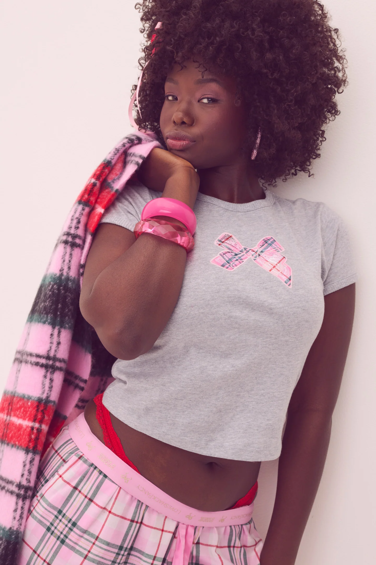 PINK x LoveShackFancy Baumwoll-Babyy-Shirt