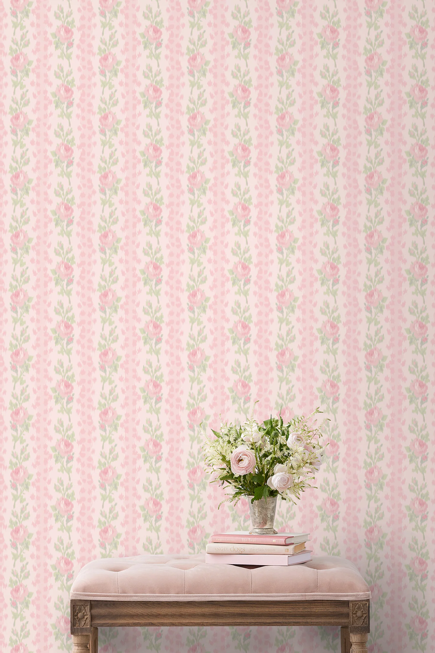 Standard-Wandtapis aus Erdbeer-Macaroon