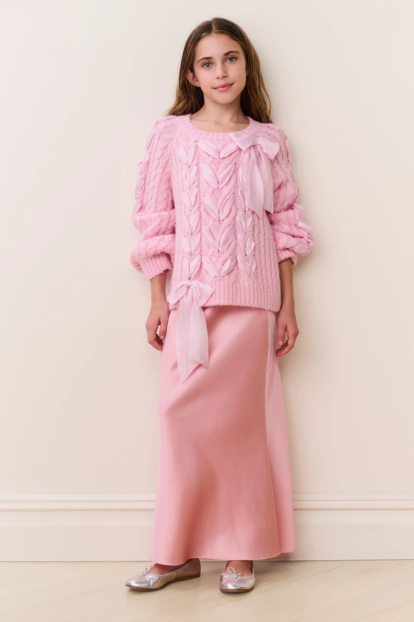 Tween Doria Alpaca-Blend-Ribbongarnitur-Pullover